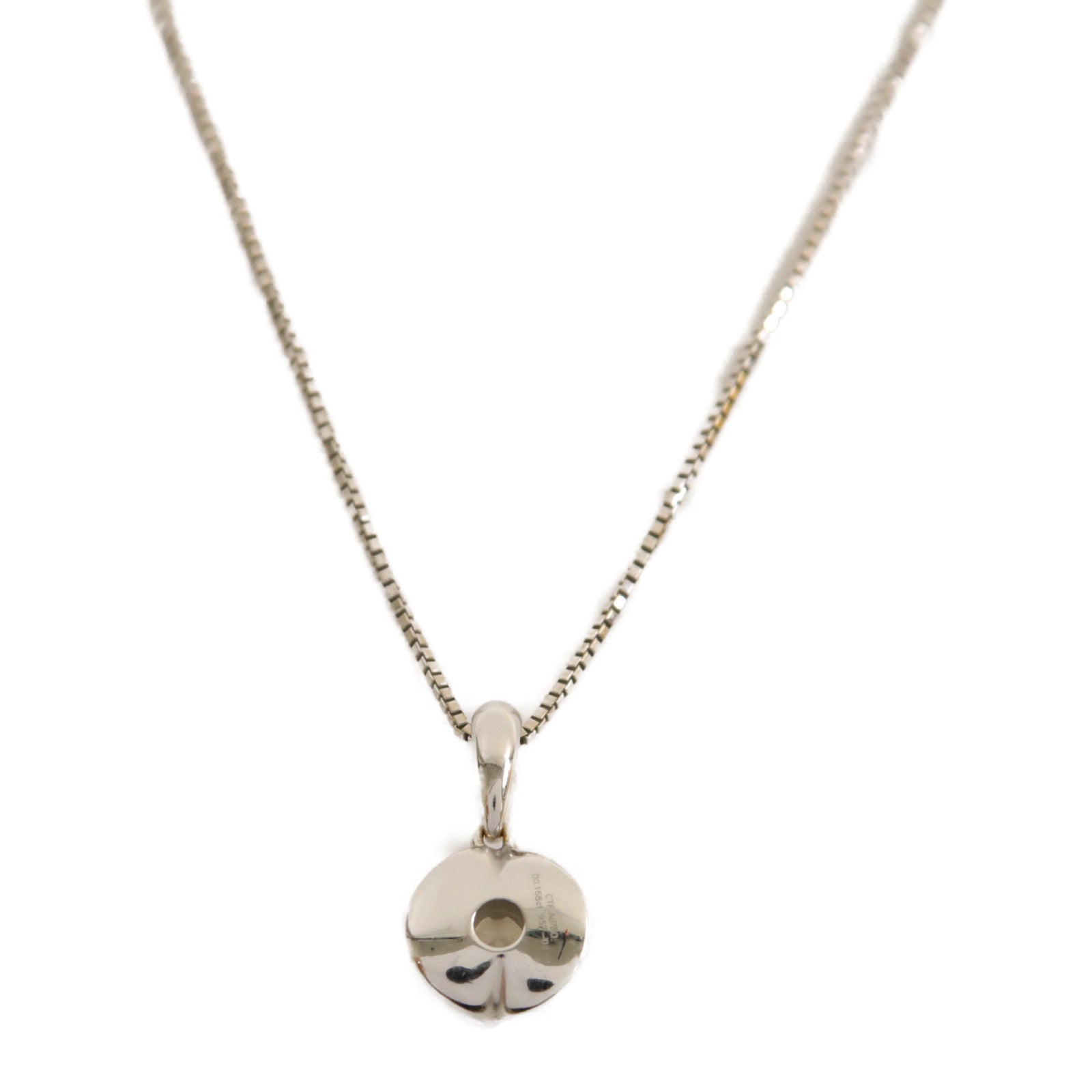 JEWELRY **【激減優惠】18K白金Diamond Necklace 0.168ct鑽石項鍊銀色