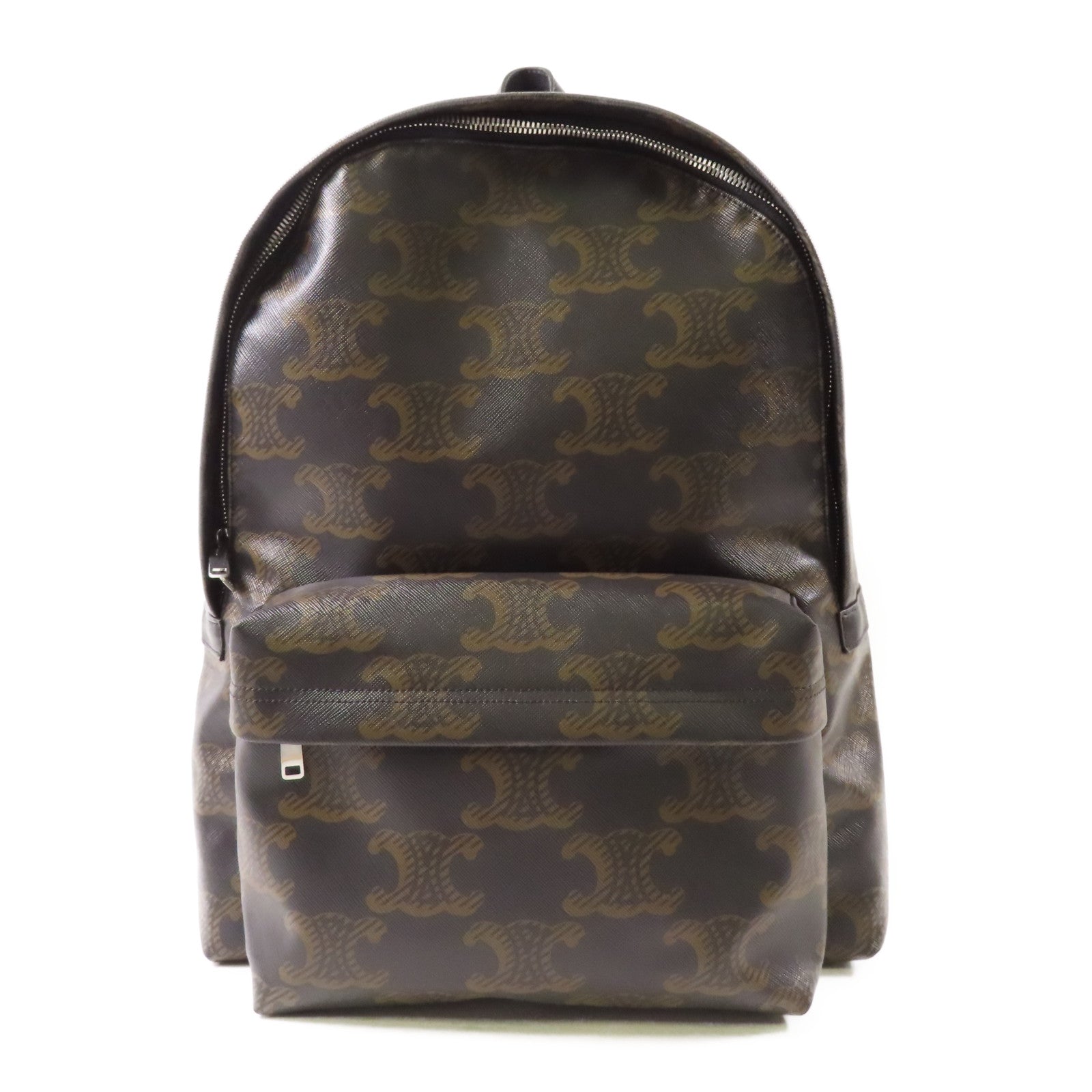 CELINE 【激減優惠】塗層帆布Triomphe Backpack銀扣背包