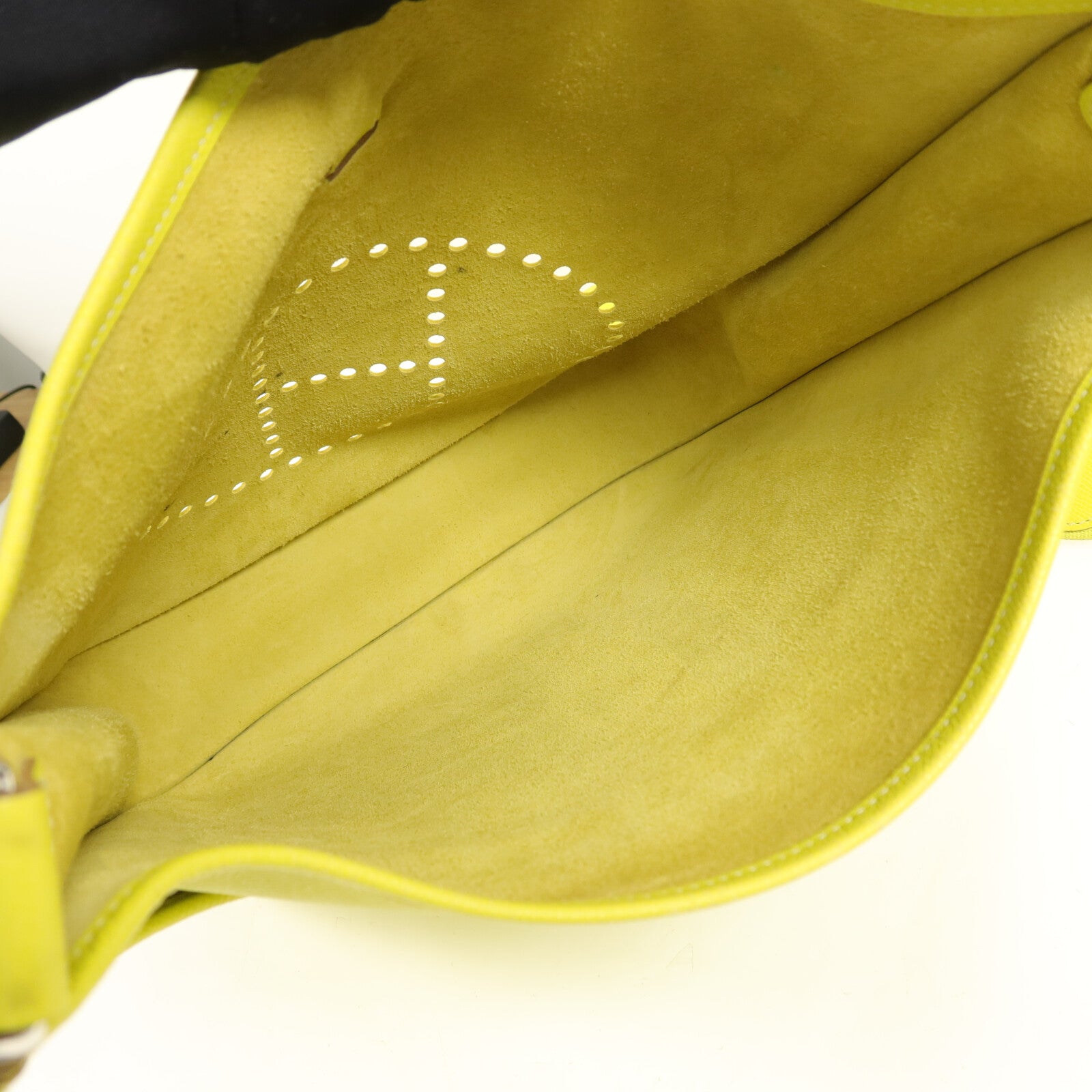 HERMES Epsom皮革Evelyne GM肩背袋Lime