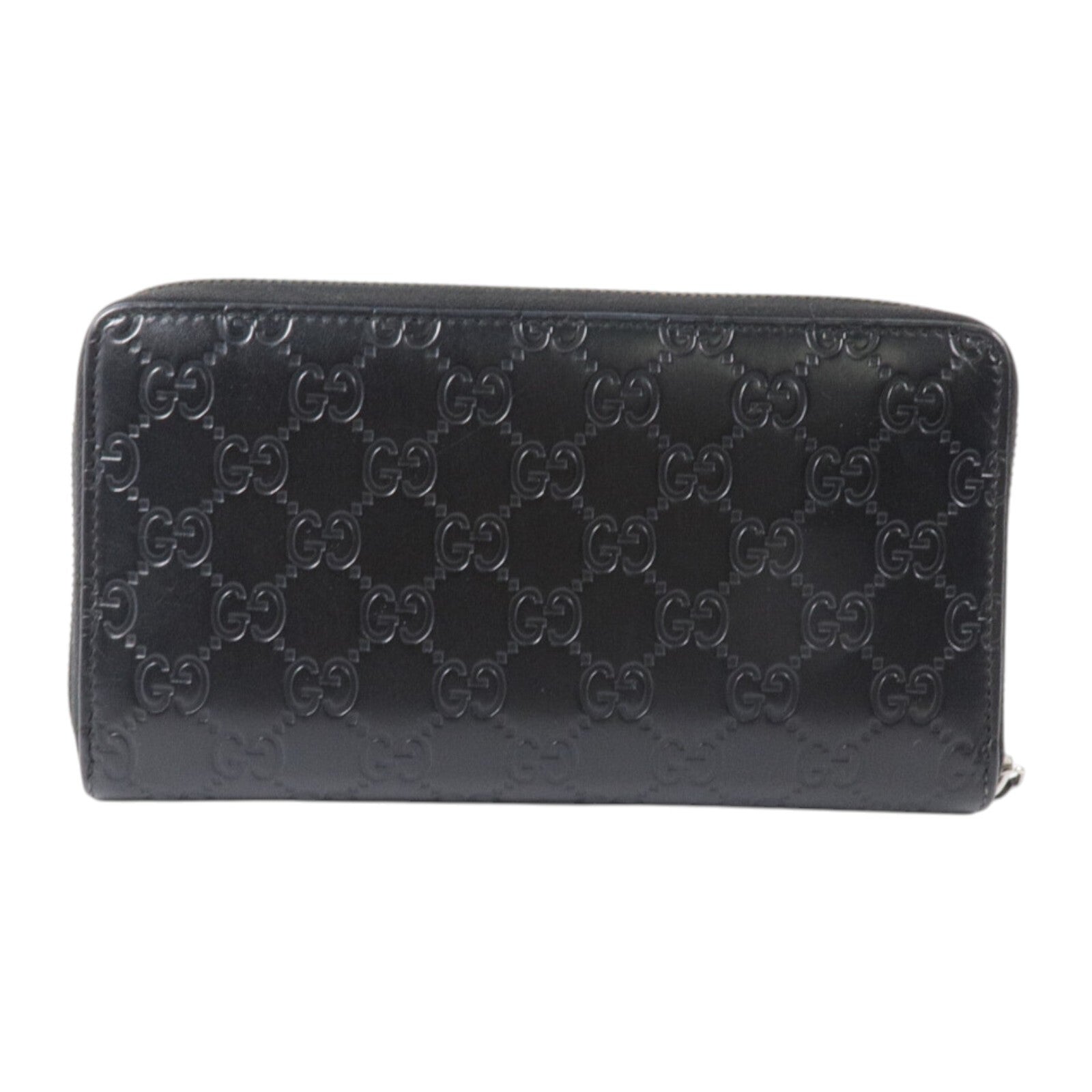 GUCCI 牛皮皮革Zipper Long Wallet銀扣長錢包