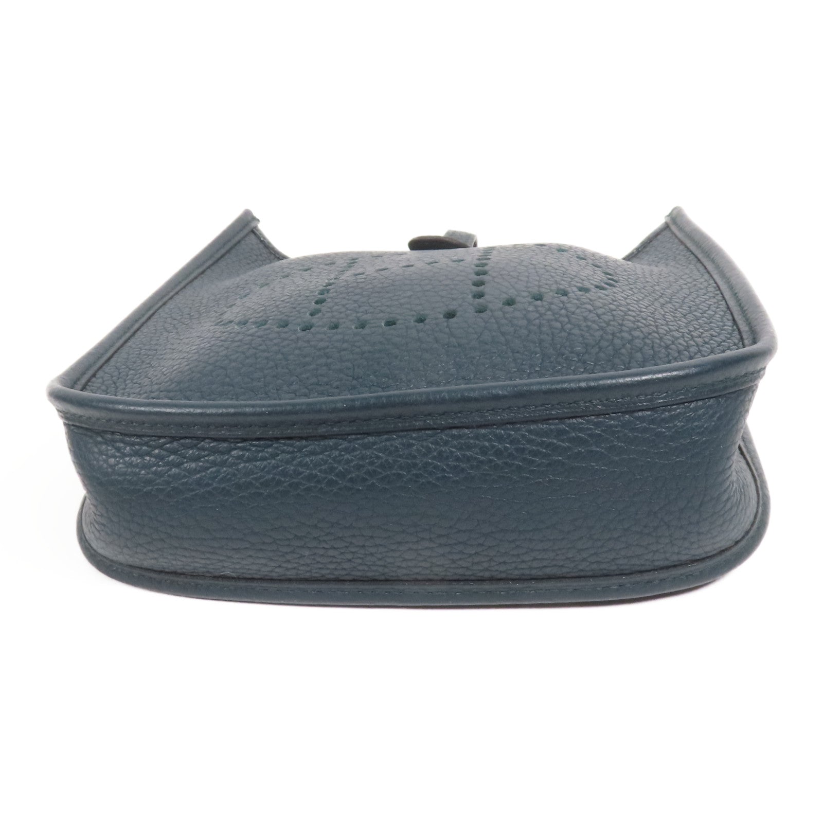 HERMES 【激減優惠】Clemence皮革Evelyne TPM金扣肩背袋60 Vert cypres
