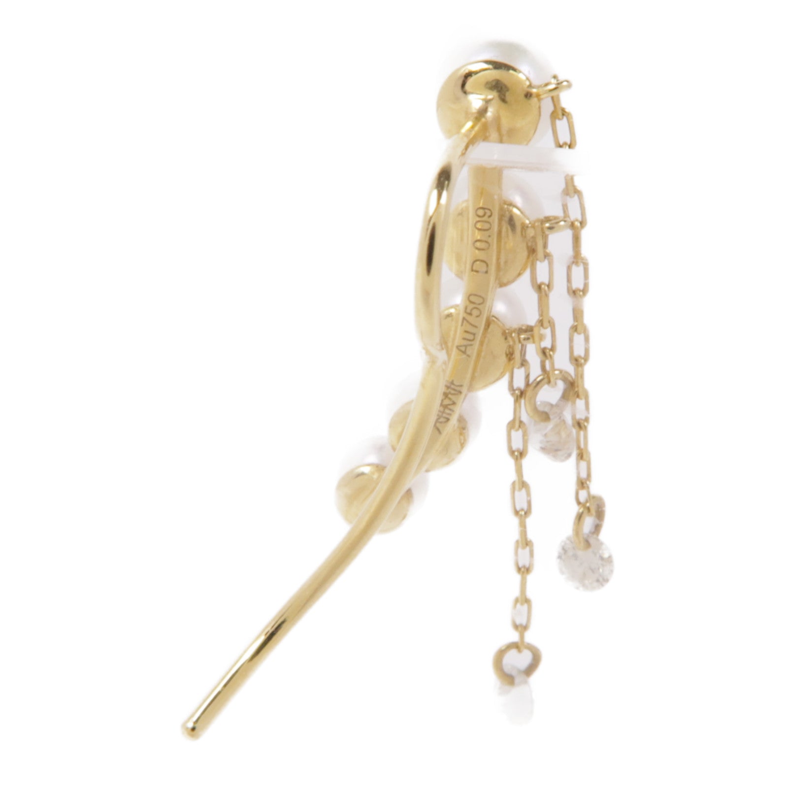JEWELRY 18K黃金Single Diamond Earring鑽石耳環
