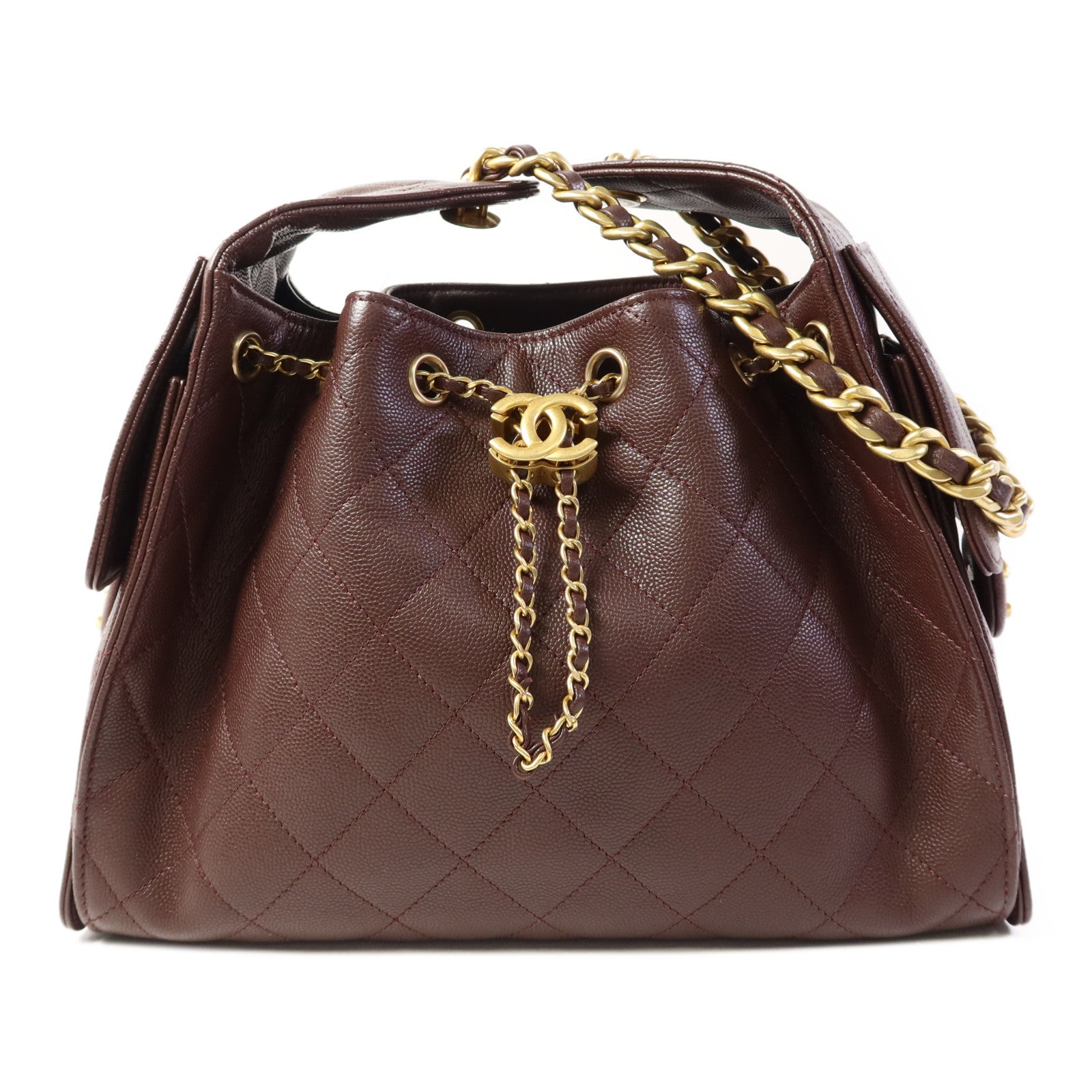 CHANEL 牛皮皮革Chanel 25 Small金扣鏈帶肩背袋