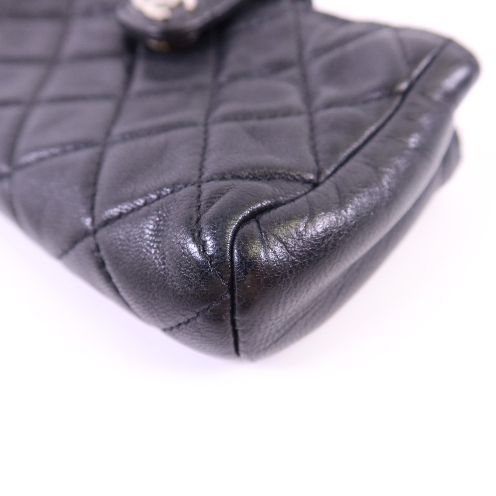 CHANEL 羊皮皮革Card Case銀扣卡片套