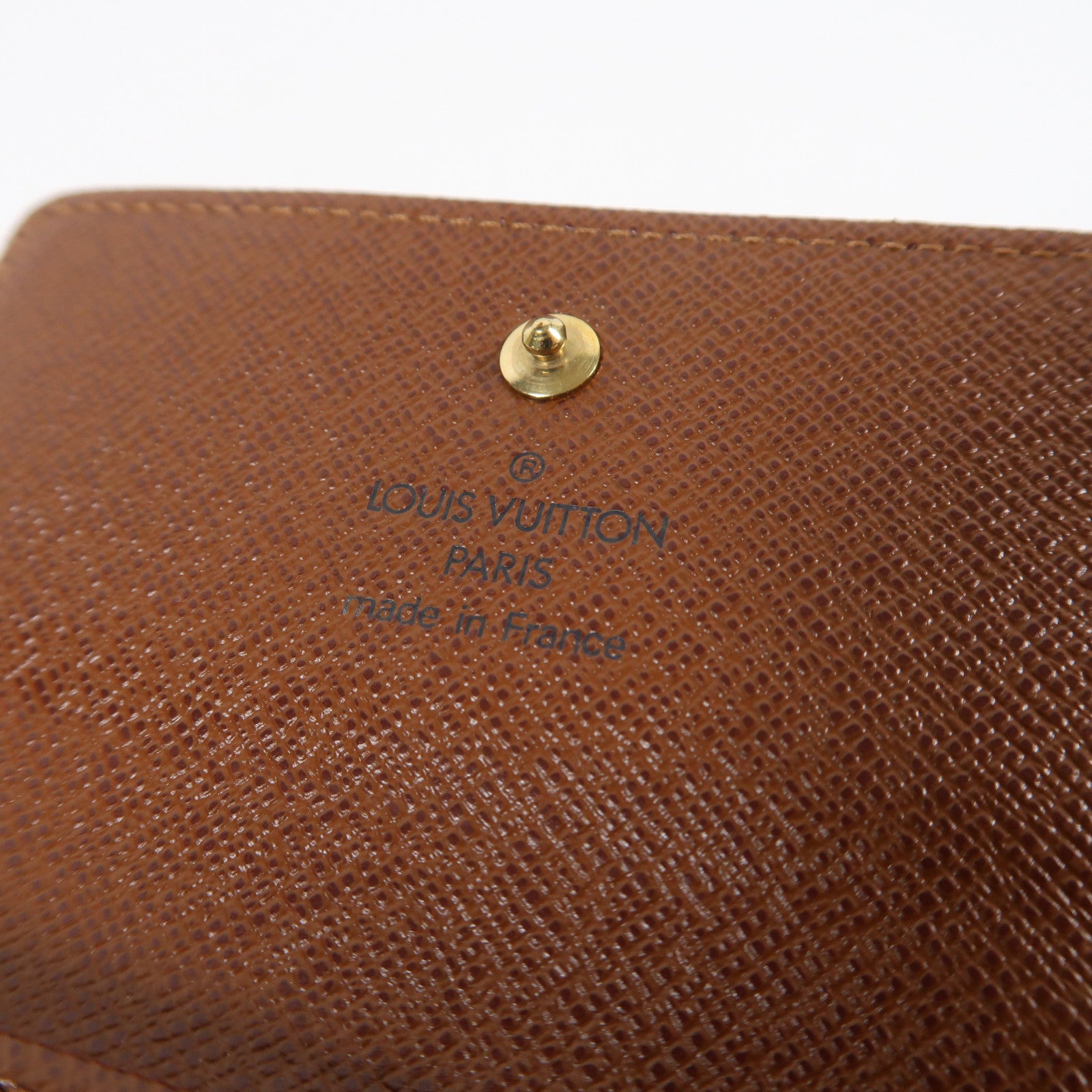 LOUIS VUITTON Monogram Portefeuille Elise金扣錢包棕色
