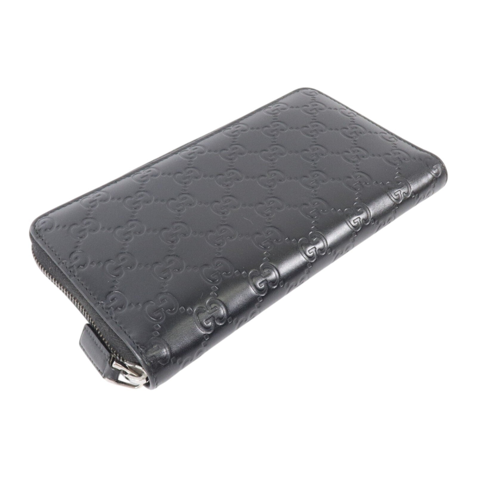 GUCCI 牛皮皮革Zipper Long Wallet銀扣長錢包
