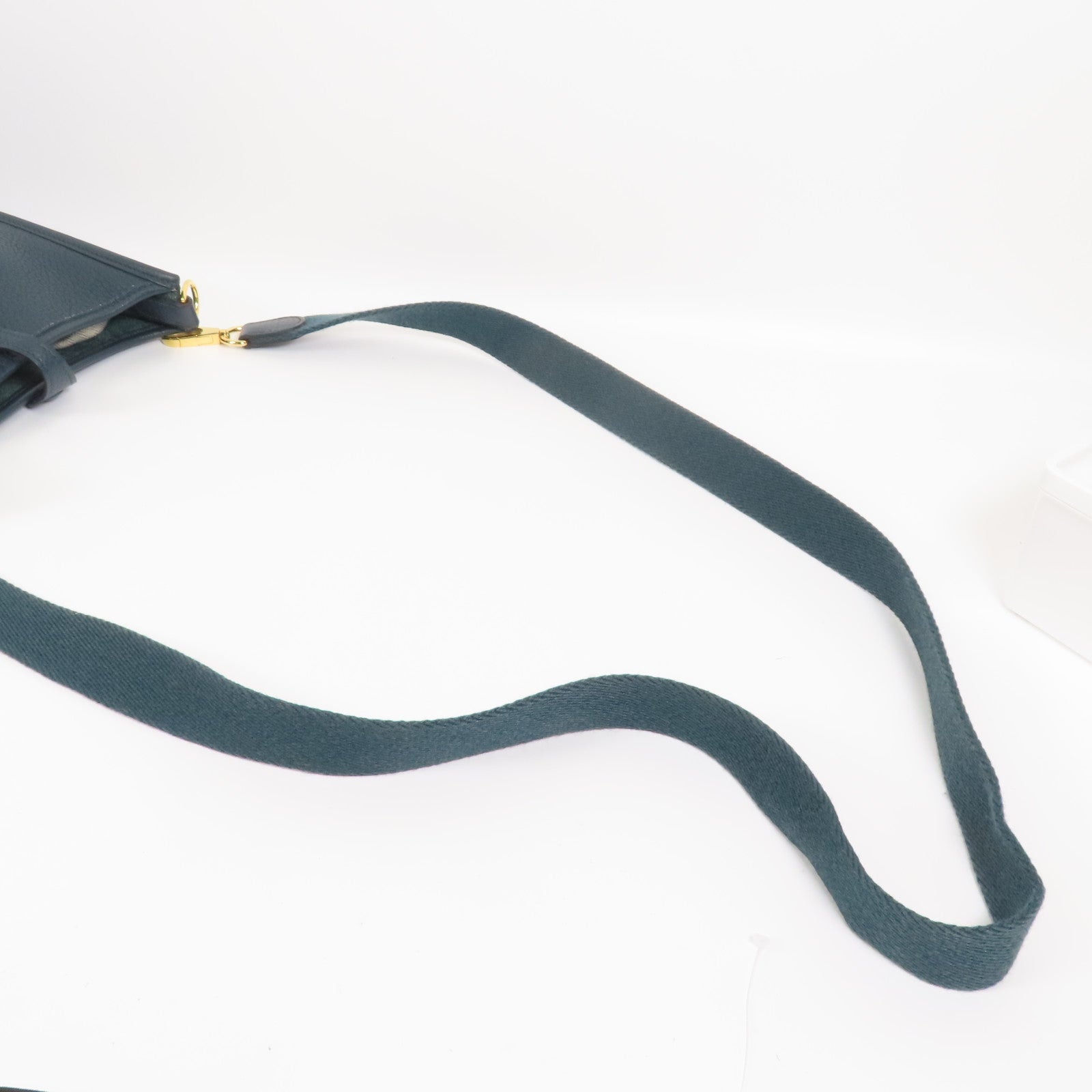 HERMES Clemence皮革Evelyne TPM金扣肩背袋60 Vert cypres