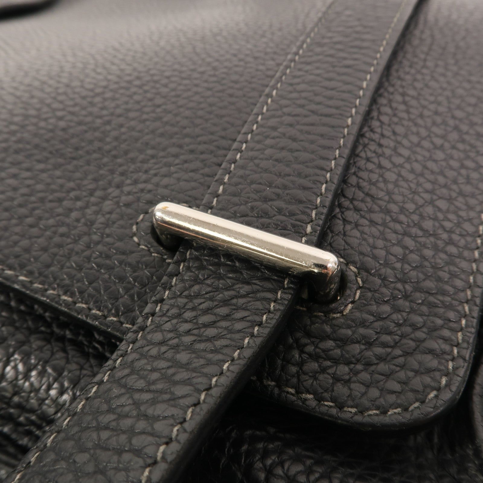 HERMES Clemence皮革Steve 27肩背袋Noir