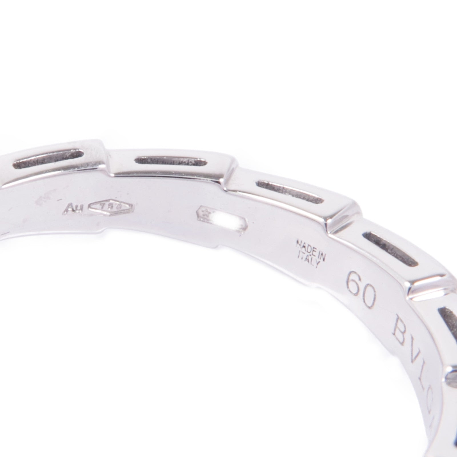BVLGARI 18K白金Serpenti Viper Demi Pave Diamond Ring鑽石戒指Bvlgari#60/US#9