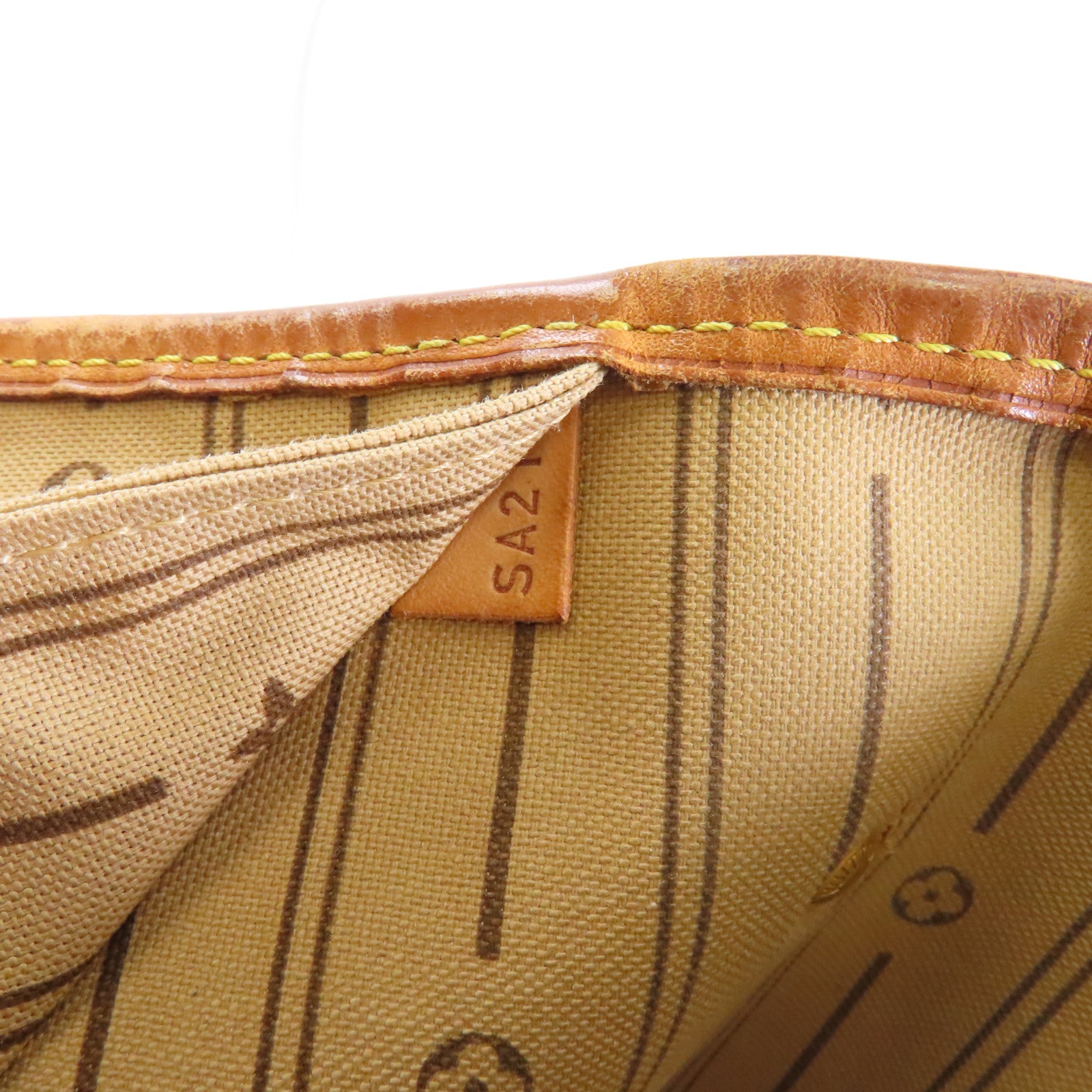 LOUIS VUITTON Monogram Neverfull MM金扣手挽袋啡色
