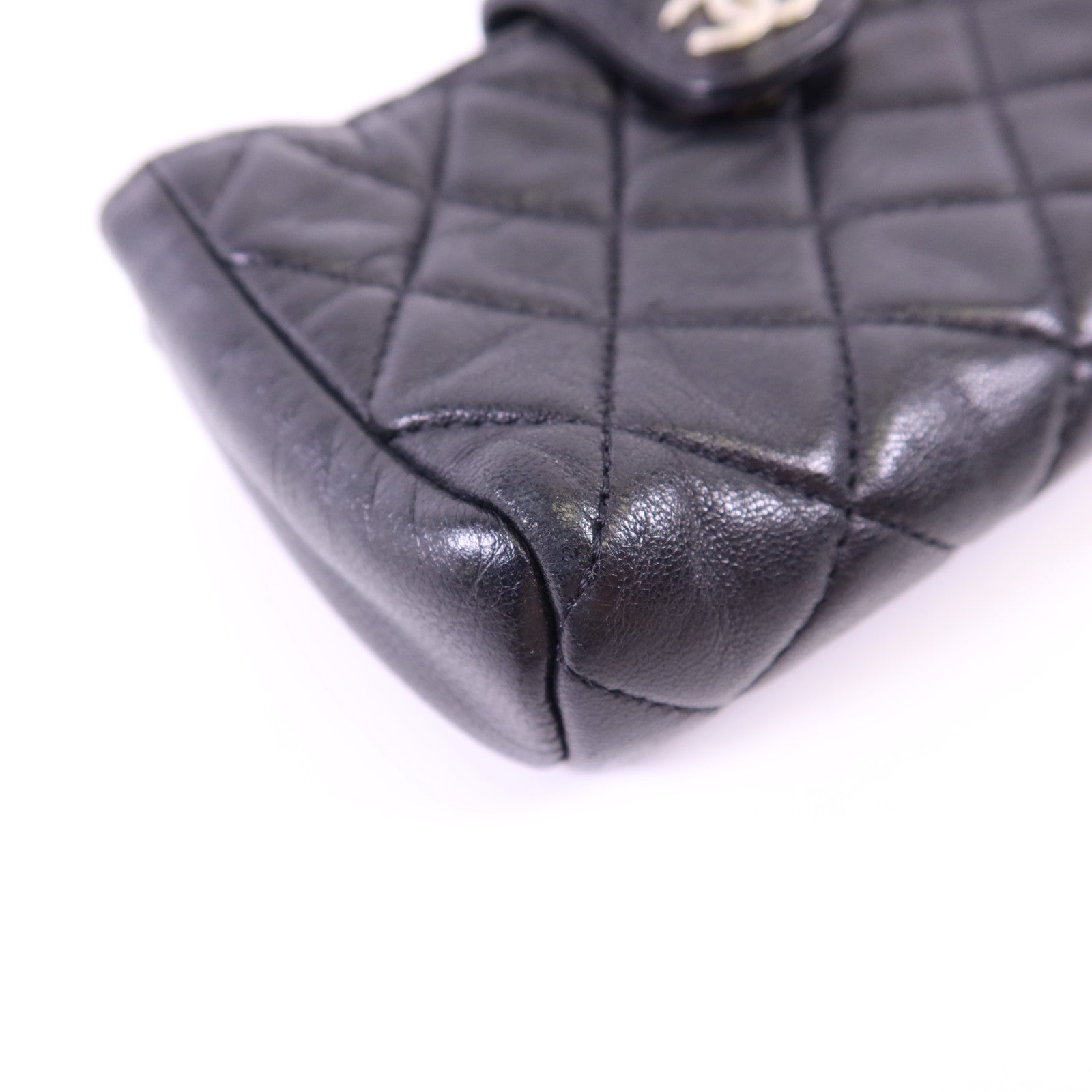 CHANEL 羊皮皮革Card Case銀扣卡片套