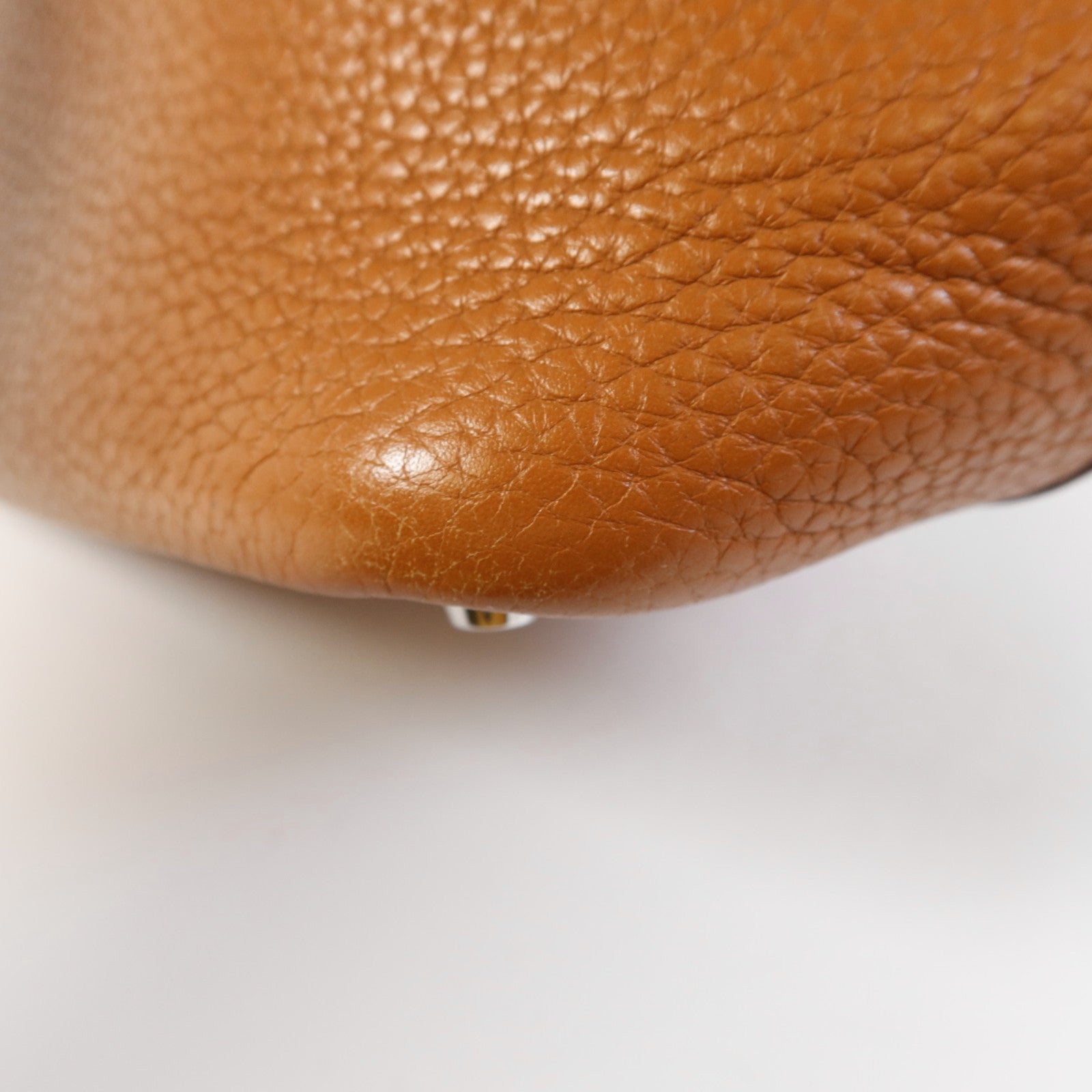 HERMES Clemence皮革Picotin PM銀扣手挽袋Gold