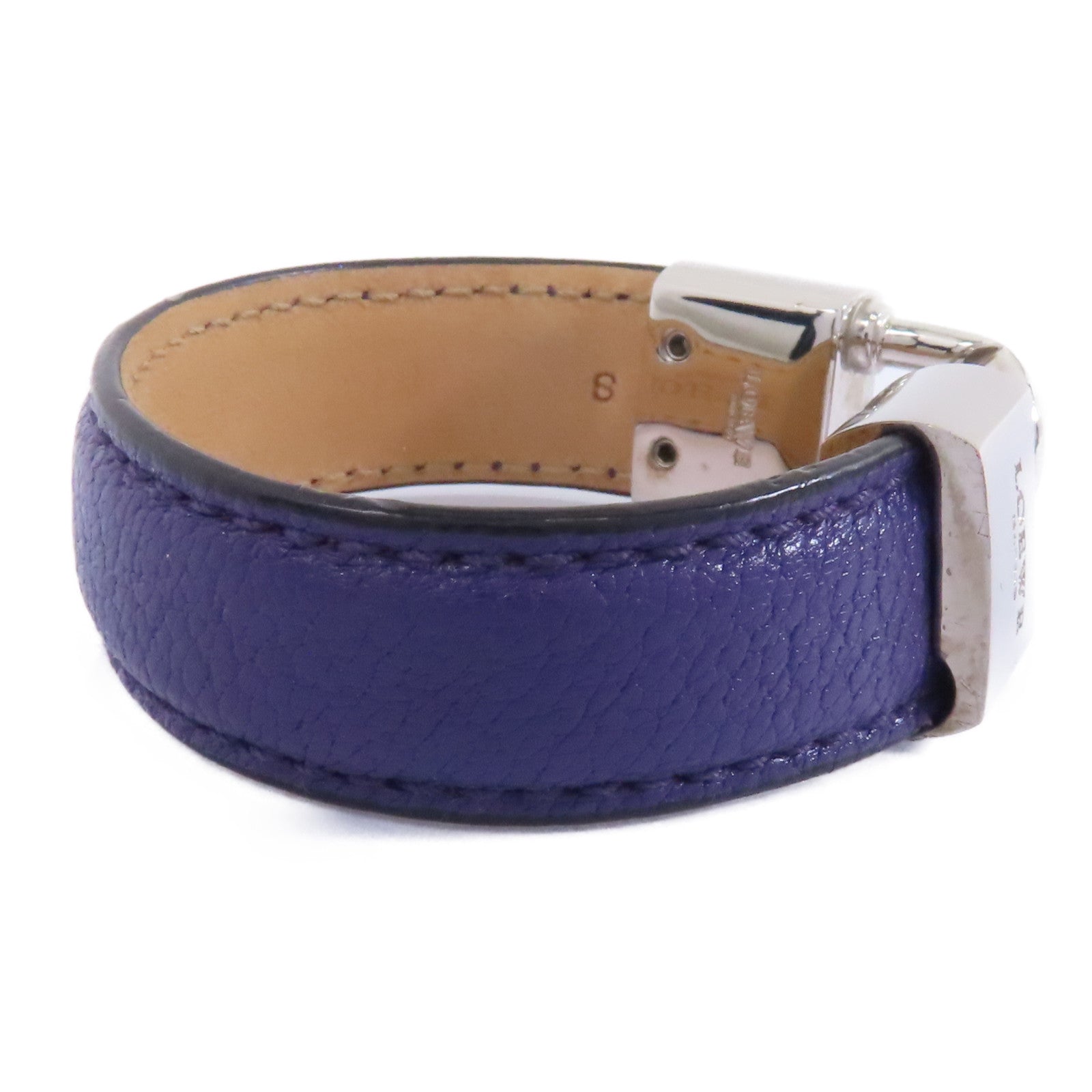 LOEWE 牛皮皮革/金屬Bracelet手鏈紫色/銀色