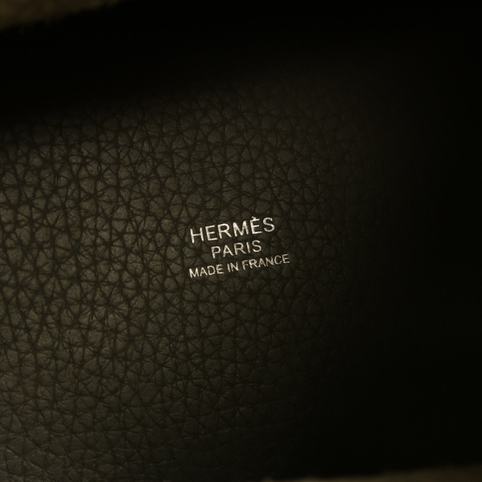 HERMES Clemence皮革Picotin PM手挽袋Etain