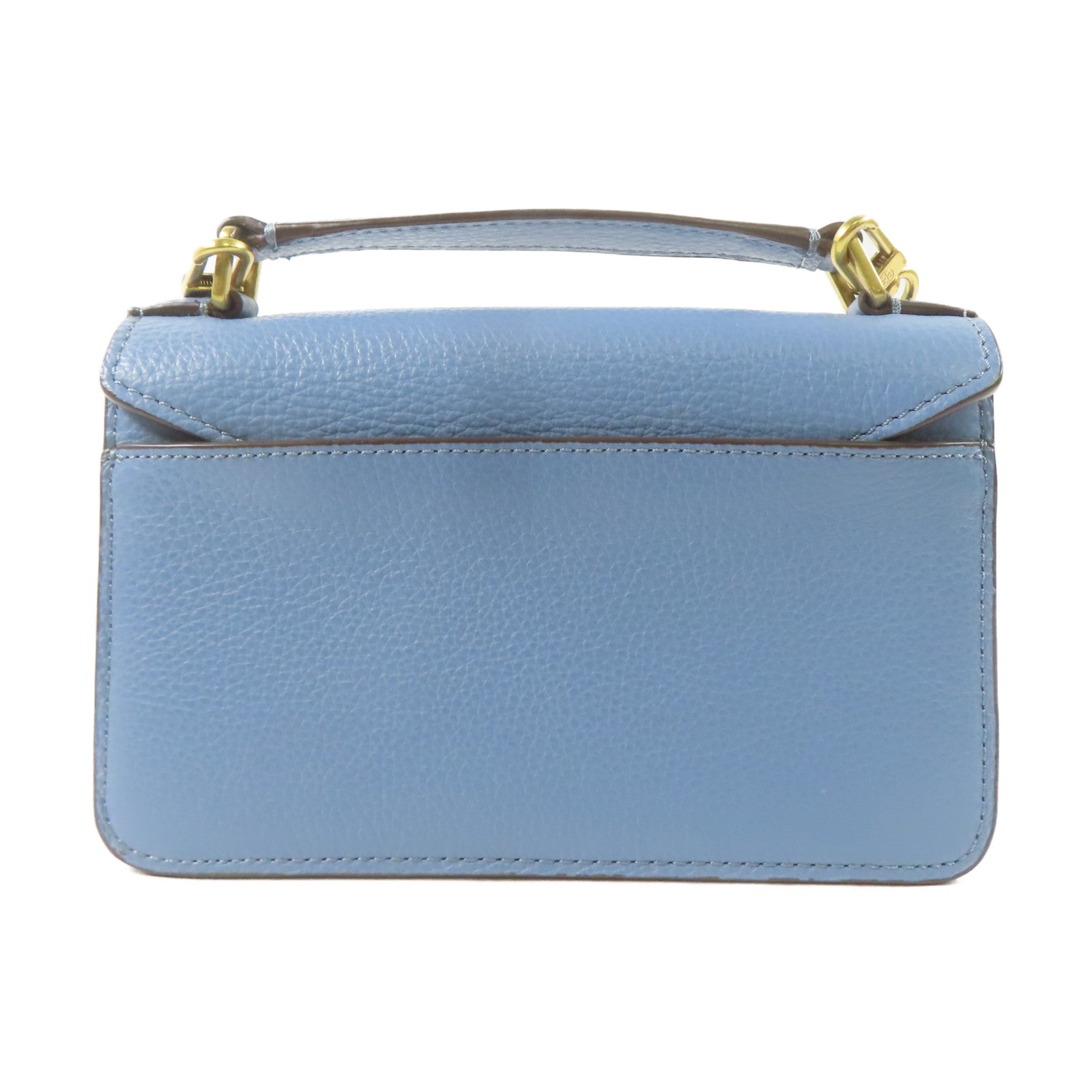 Tory Burch 牛皮皮革2 Way Shoulder Bag金扣手挽肩背兩用袋淺藍色