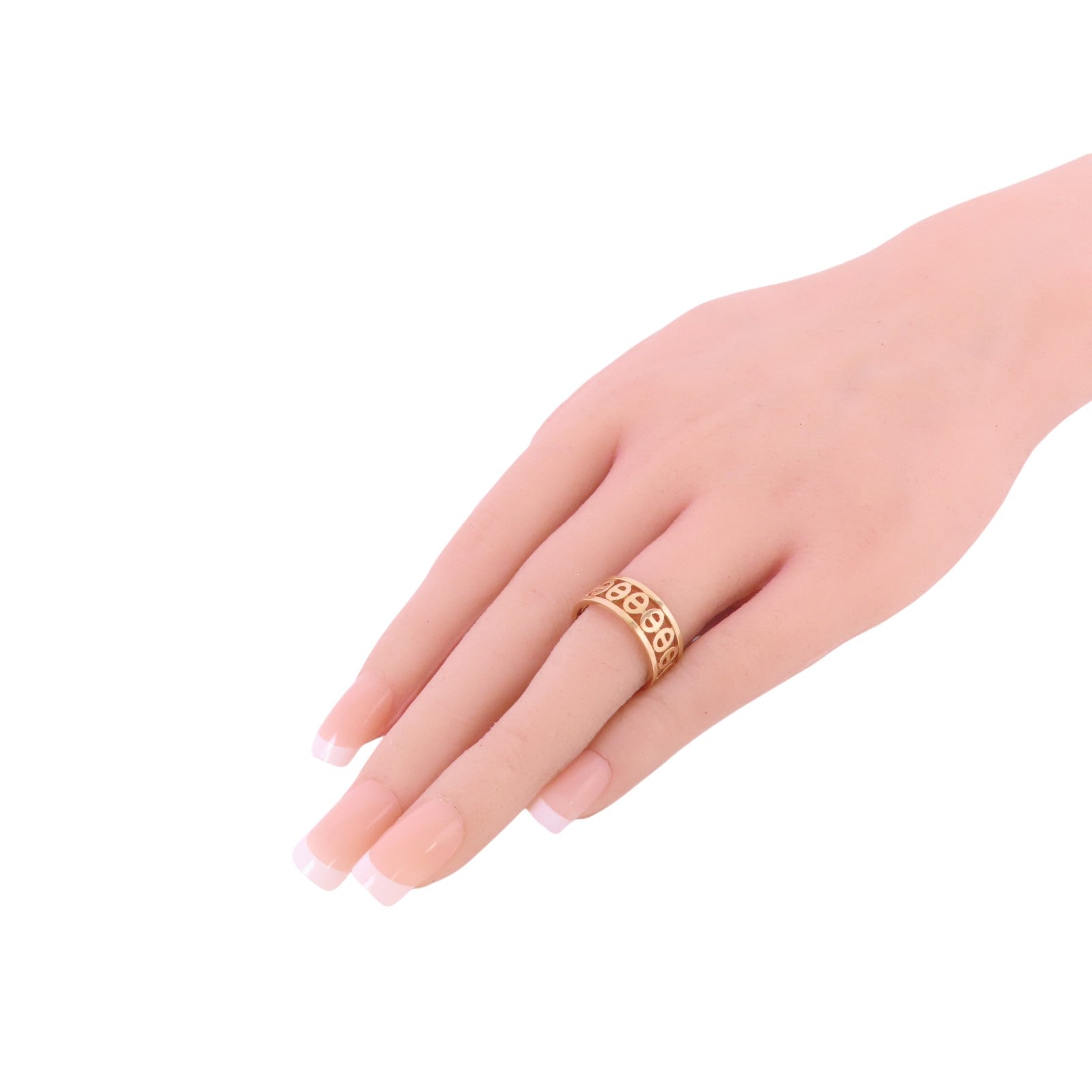 HERMES 18K玫瑰金Pink Gold Ring戒指#52/US#6