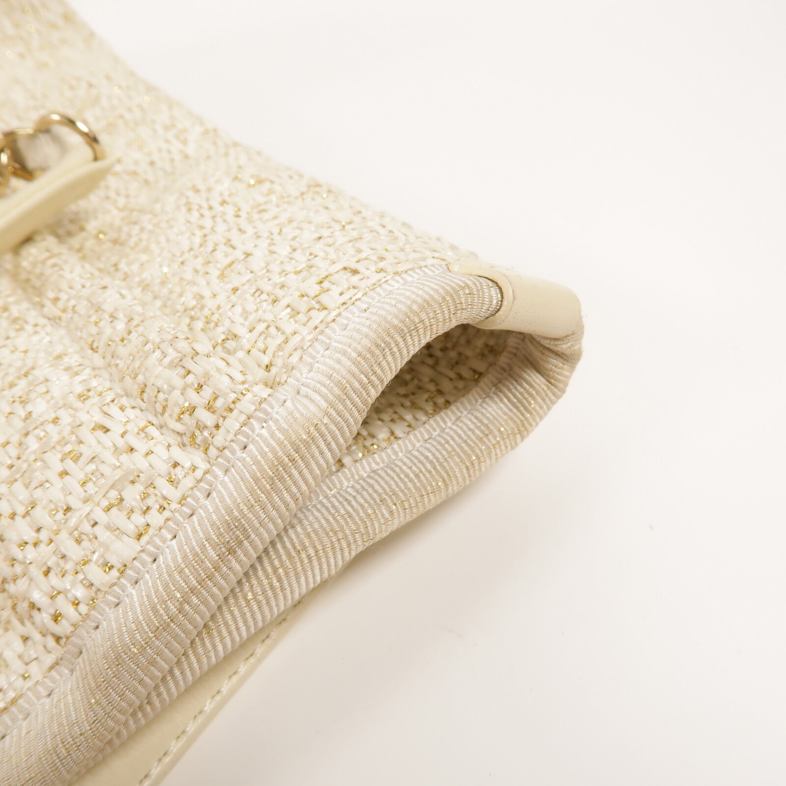 CHANEL 帆布Deauville Tote Bag鏈帶手挽袋