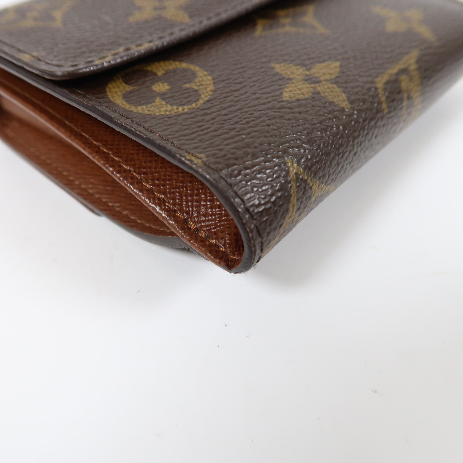 LOUIS VUITTON Monogram Portefeuille Elise金扣錢包棕色