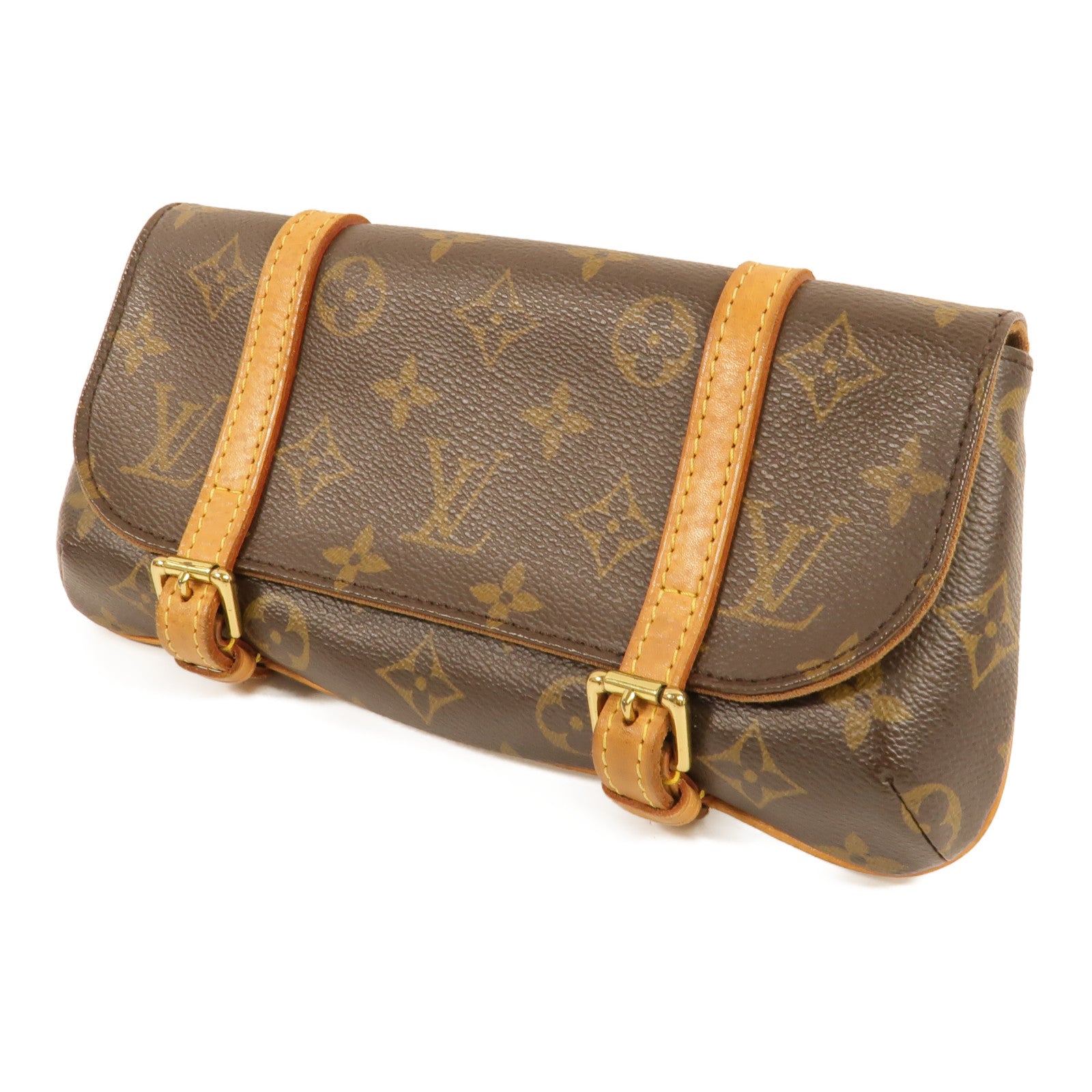 LOUIS VUITTON Monogram Pochette Marelle金扣肩背袋