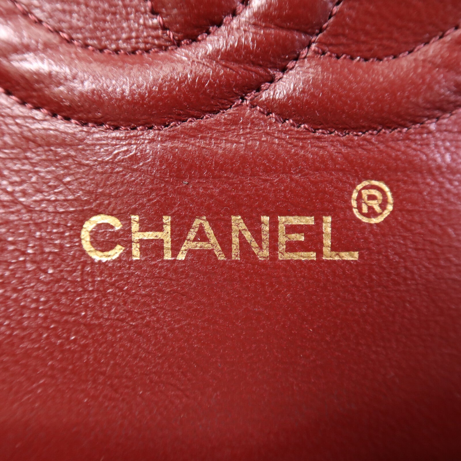 CHANEL 羊皮皮革Vintage Chain Shoulder金扣鏈帶肩背袋