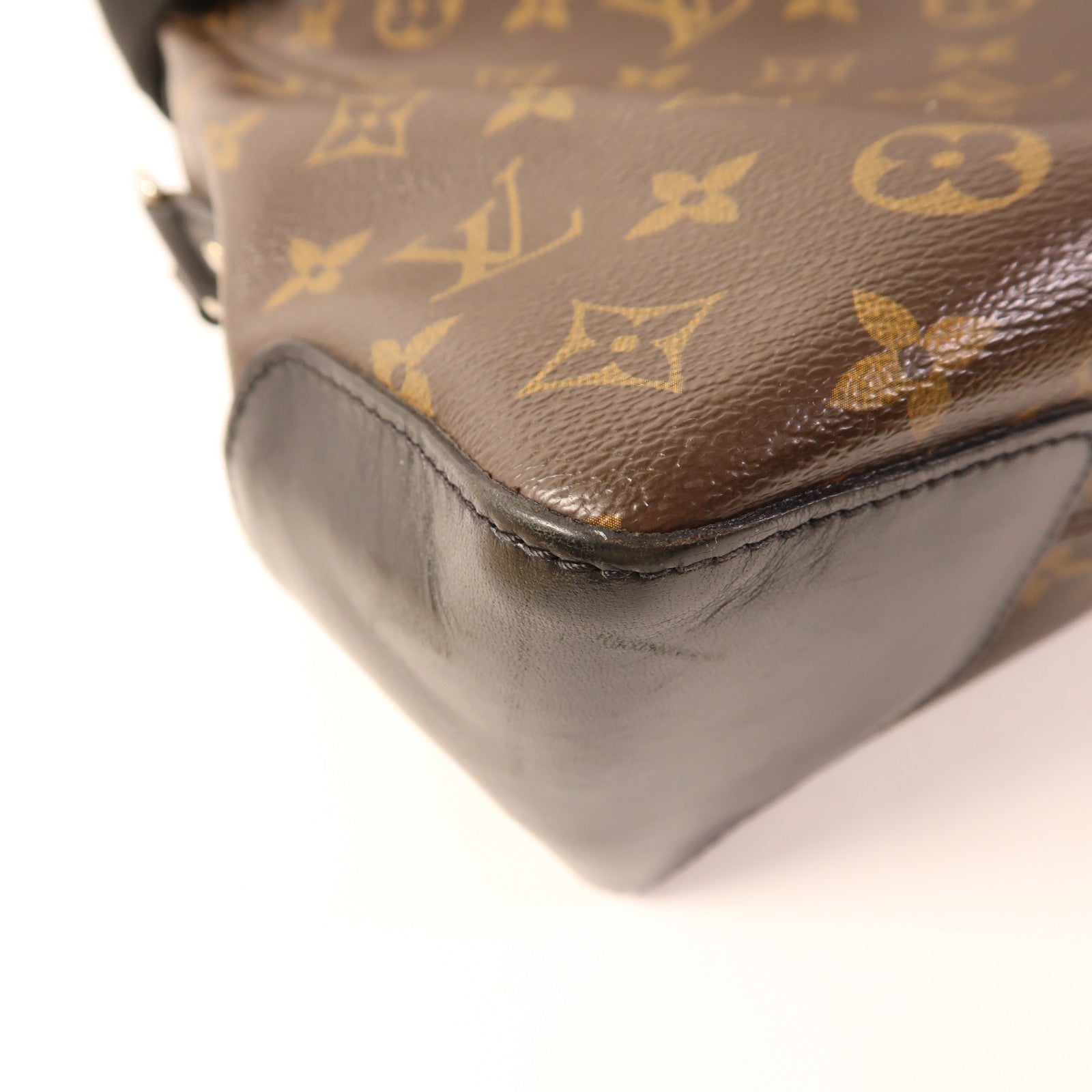 LOUIS VUITTON Monogram Macassar Shoulder Bag銀扣肩背袋