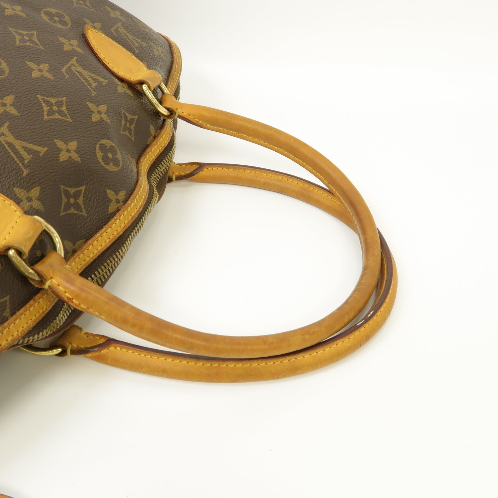 LOUIS VUITTON Monogram Lockit Horizontal金扣肩背袋棕色