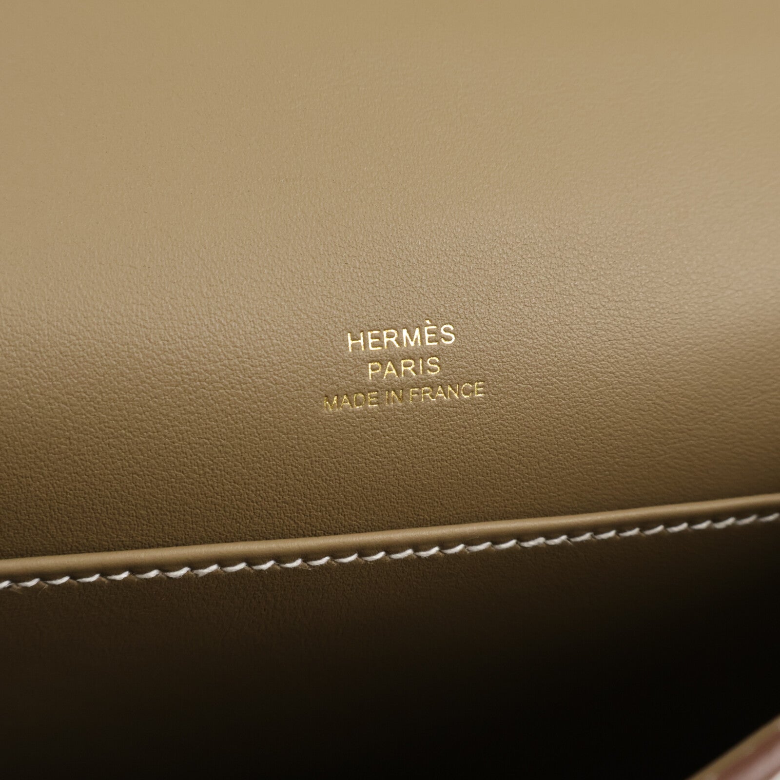 HERMES Veau Swift皮革Kelly Pochette手挽袋Etoupe