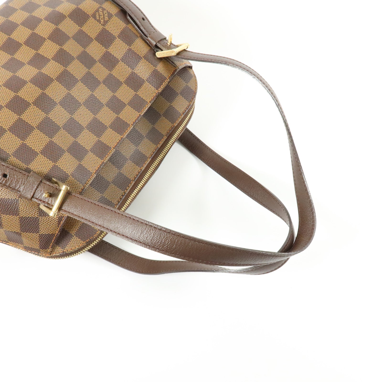 LOUIS VUITTON Damier Belem PM金扣手挽袋