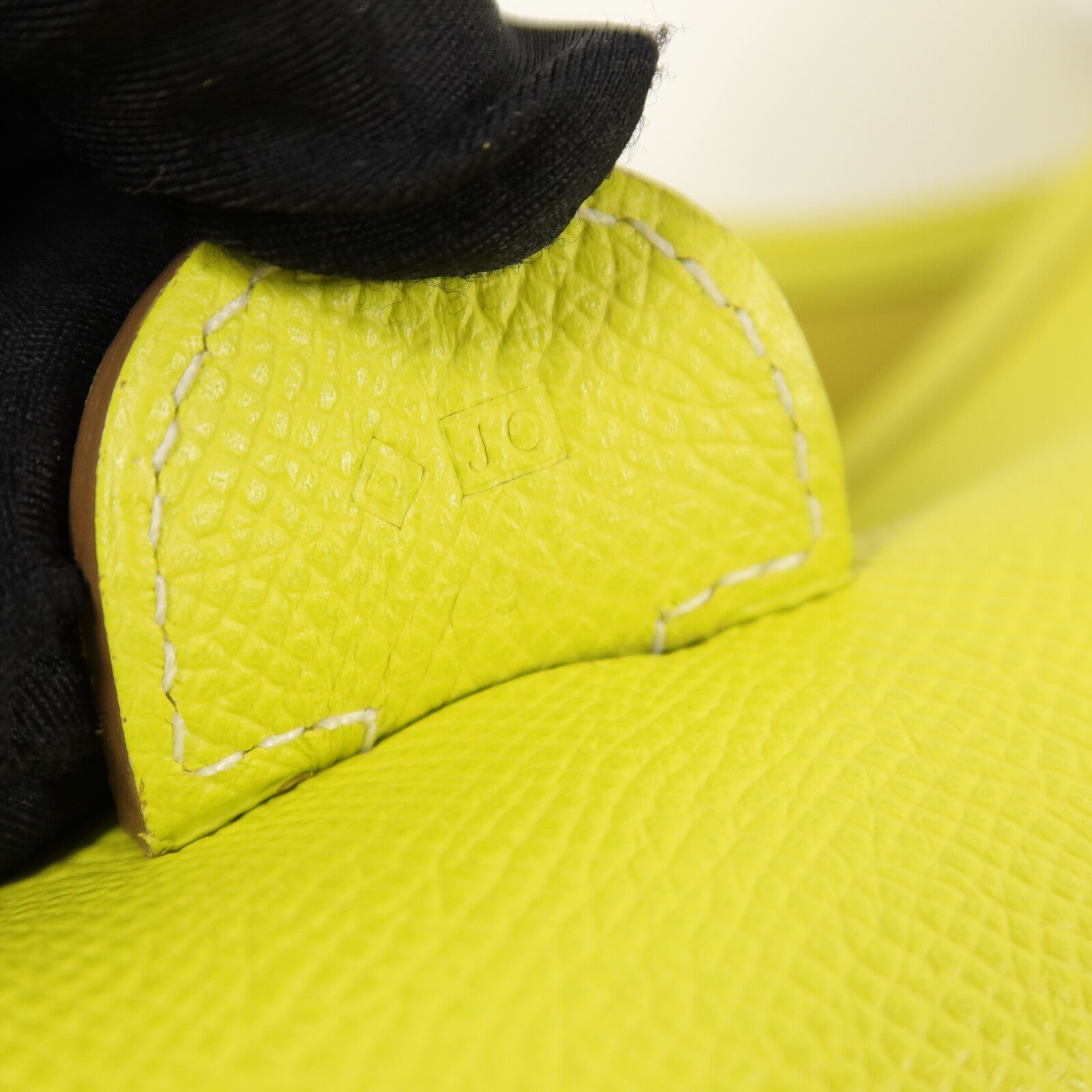 HERMES Epsom皮革Evelyne GM肩背袋Lime