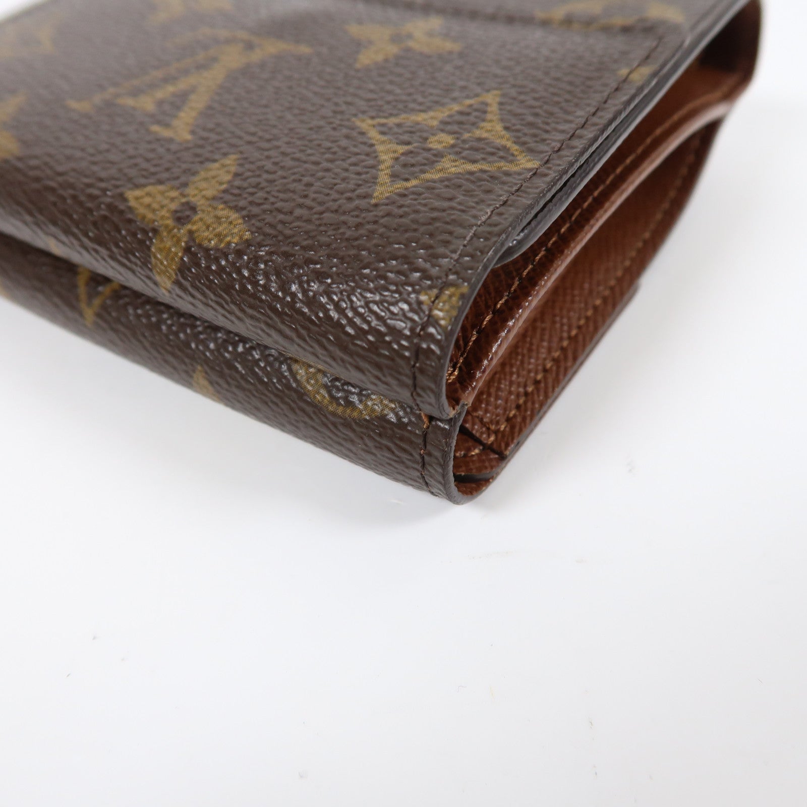 LOUIS VUITTON Monogram Portefeuille Elise金扣錢包棕色