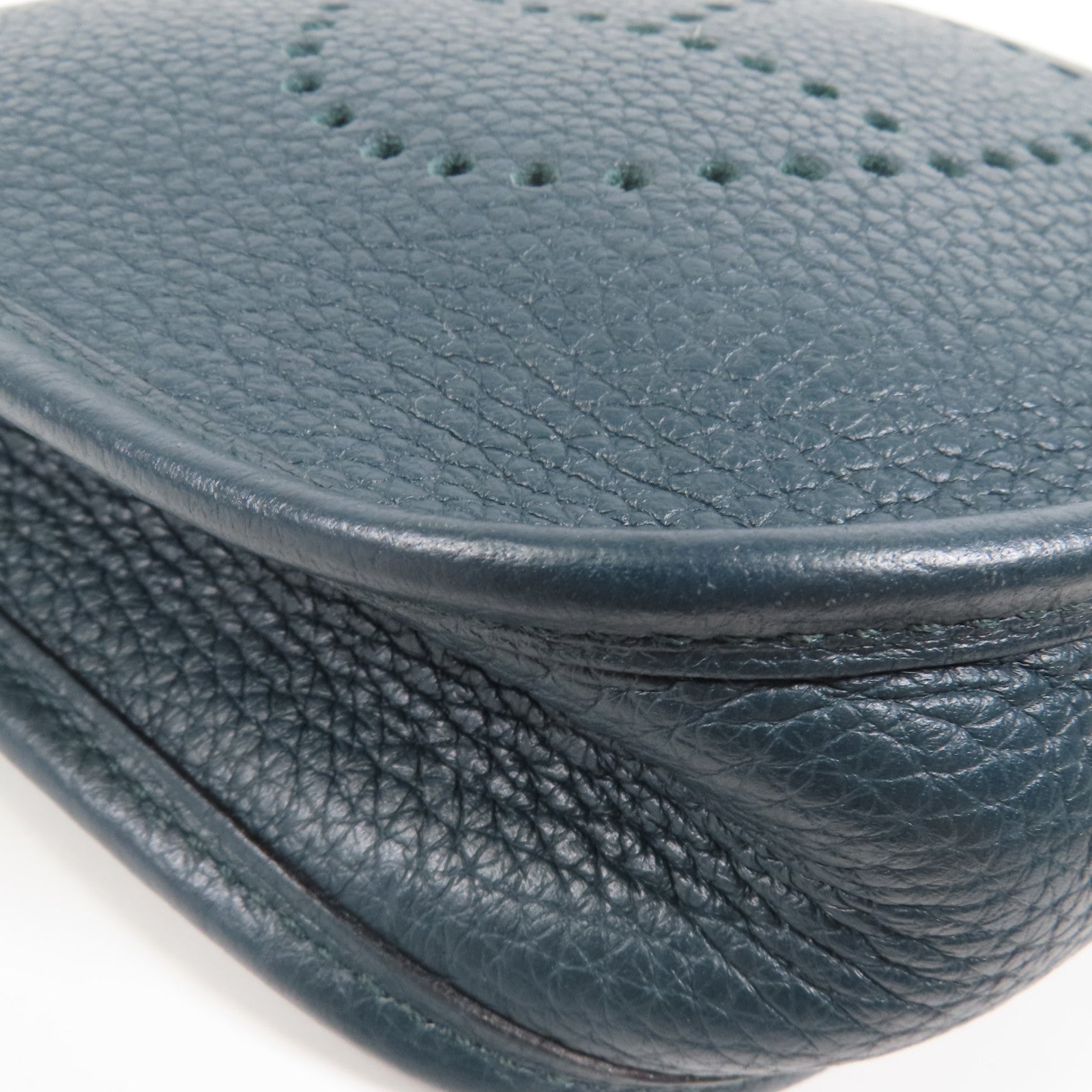 HERMES 【激減優惠】Clemence皮革Evelyne TPM金扣肩背袋60 Vert cypres