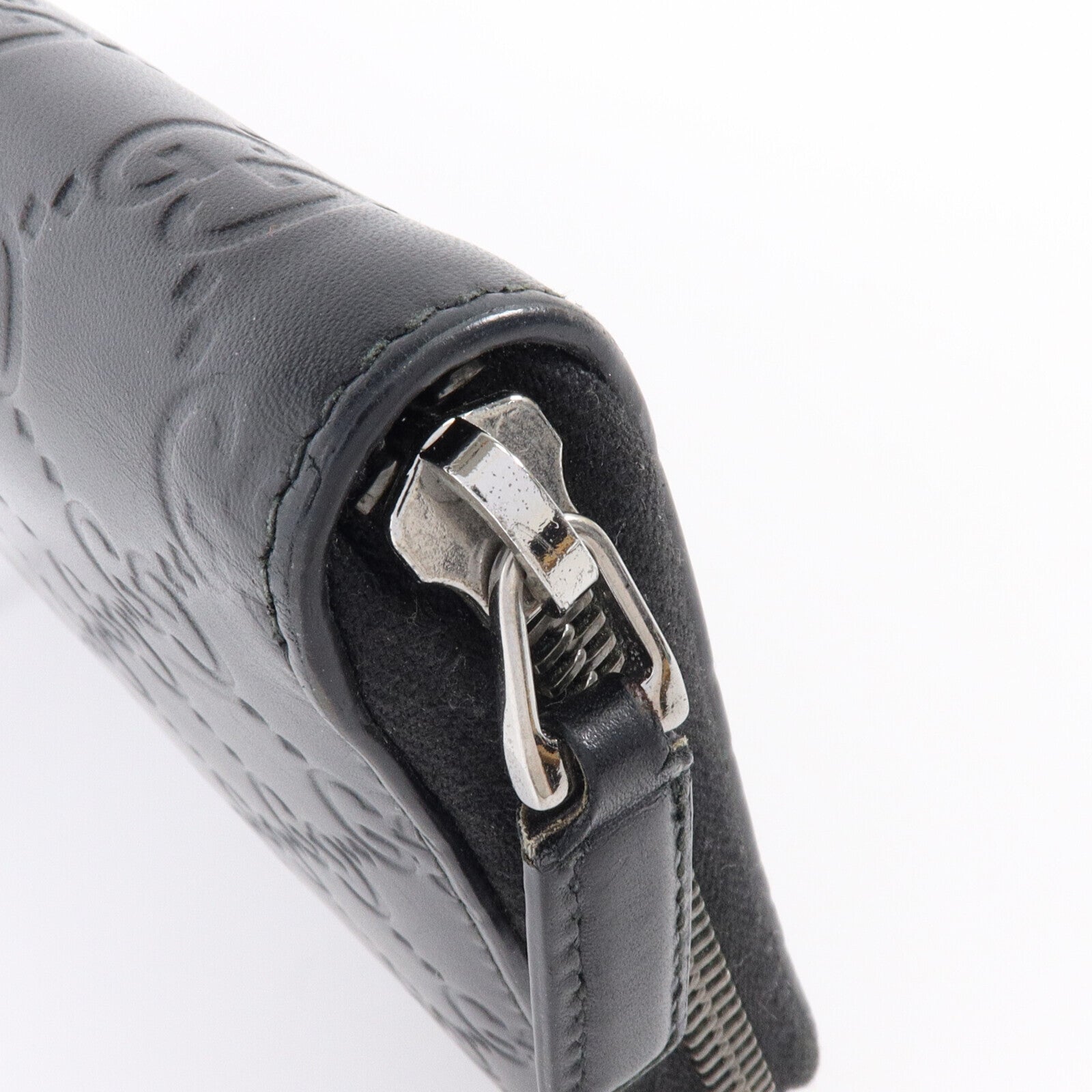 GUCCI 牛皮皮革Zipper Long Wallet銀扣長錢包