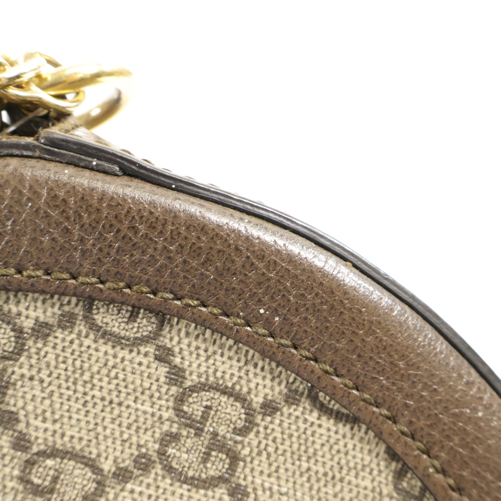 GUCCI 塗層帆布Ophidia Mini GG Round Bag鏈帶肩背袋