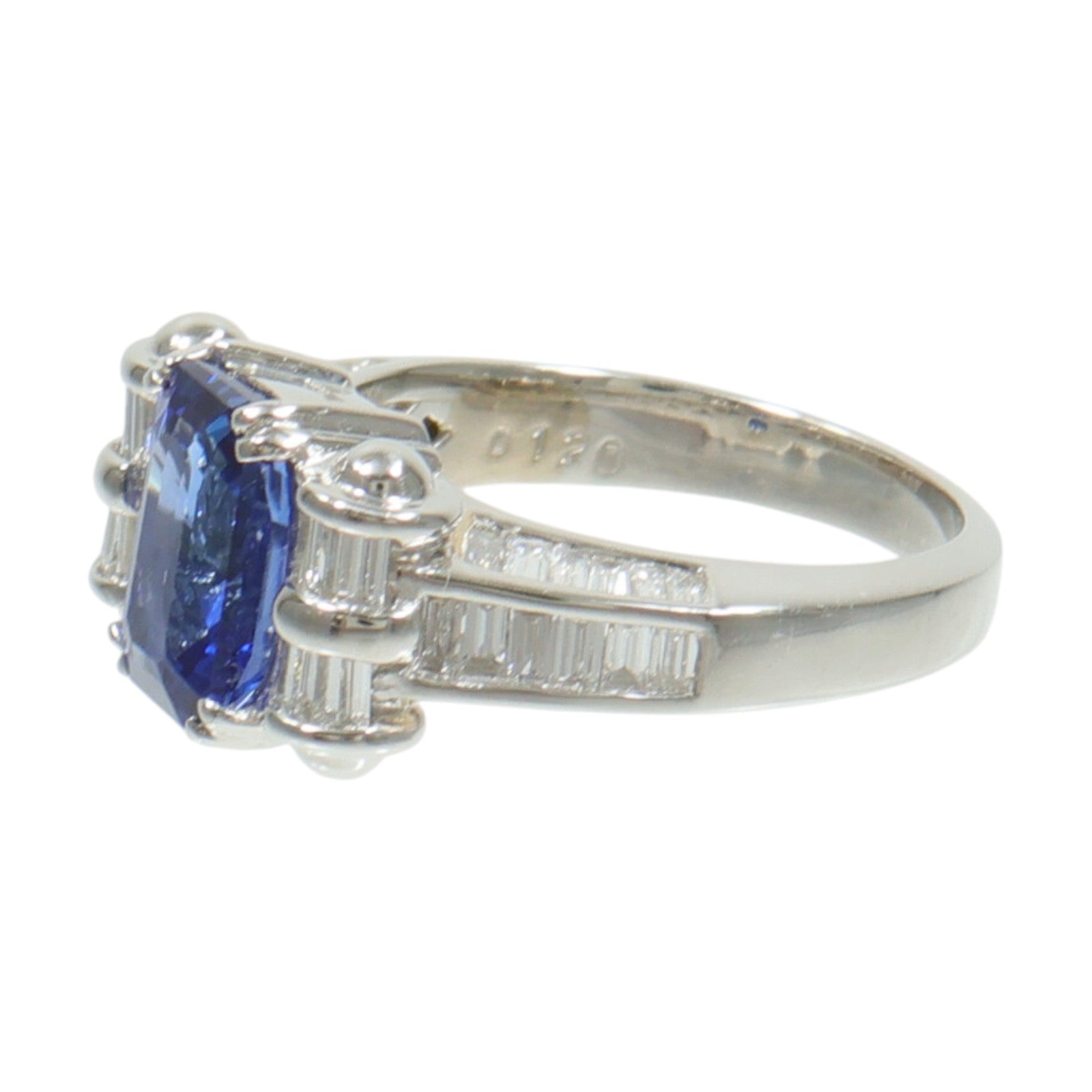 JEWELRY PT900鉑金Sapphire Diamond Ring藍寶石/鑽石戒指