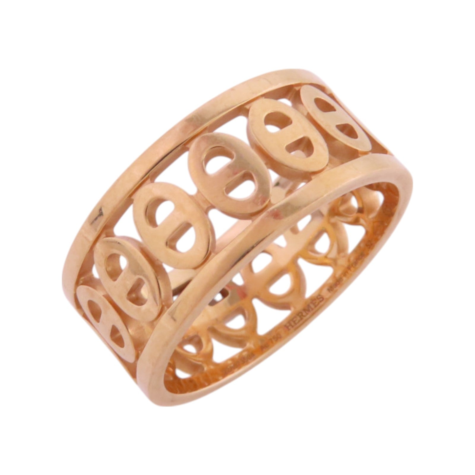 HERMES 18K玫瑰金Pink Gold Ring戒指#52/US#6