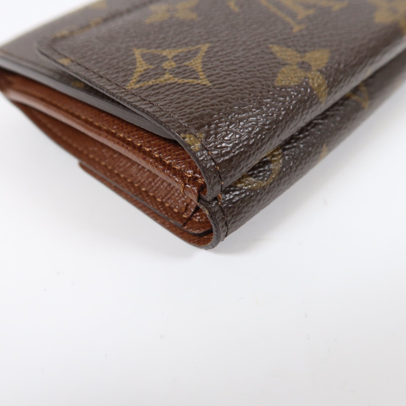 LOUIS VUITTON Monogram Portefeuille Elise金扣錢包棕色