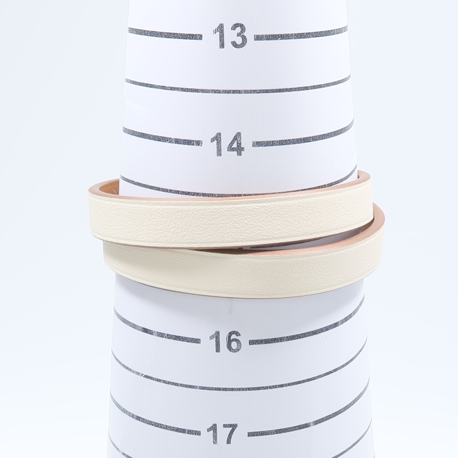 HERMES Swift皮革/金屬Mini Double Kelly Tour Bracelet手鏈Nata