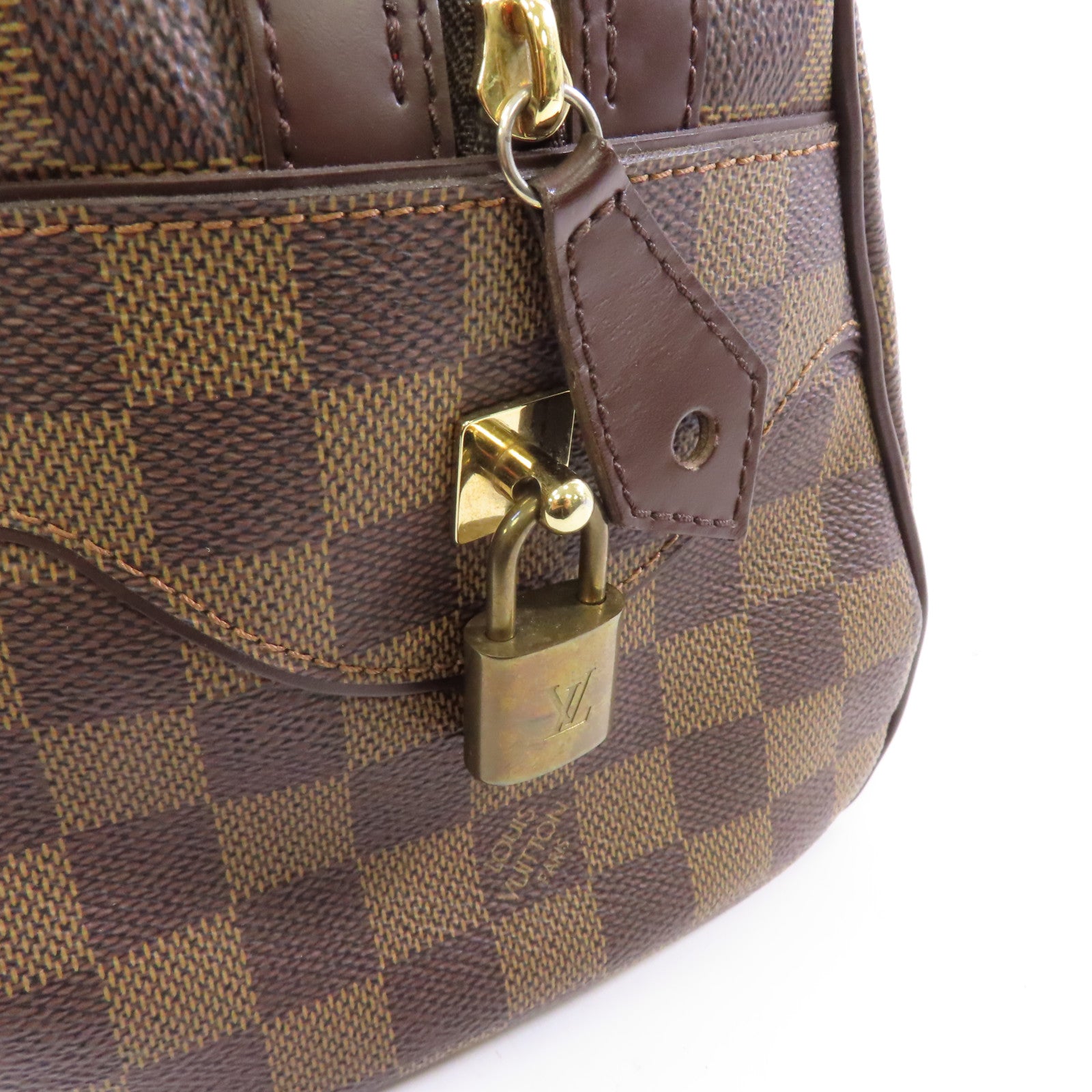 LOUIS VUITTON (PRICE DOWN) LV GHW Ebene Duomo Handbag N60008 Damier Brown