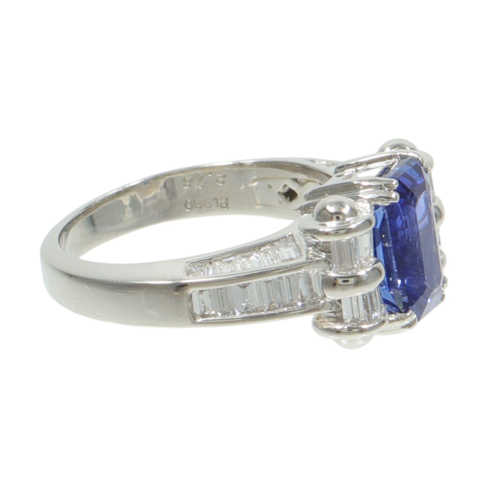 JEWELRY PT900鉑金Sapphire Diamond Ring藍寶石/鑽石戒指