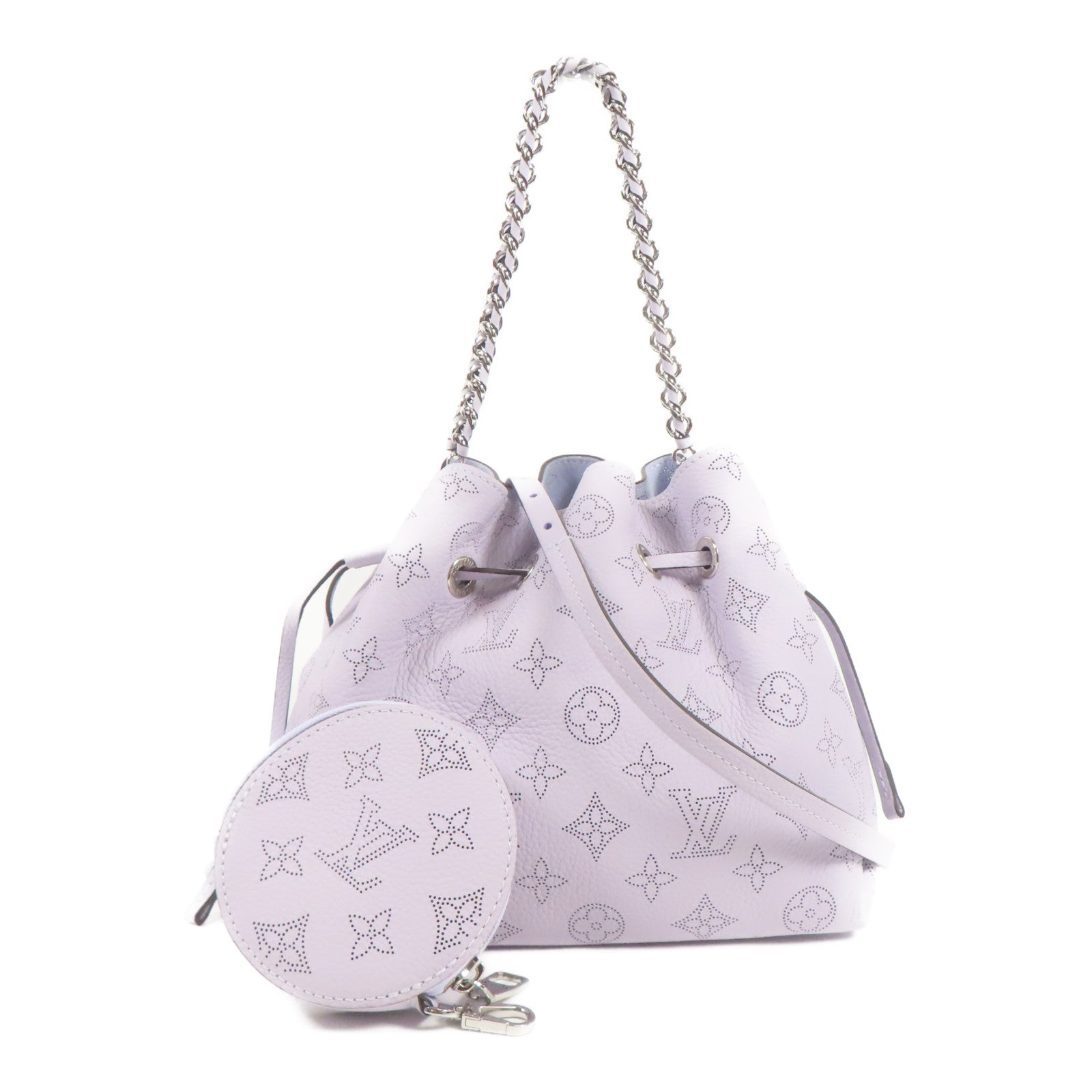LOUIS VUITTON Monogram Mahina Bella銀扣手挽肩背兩用袋