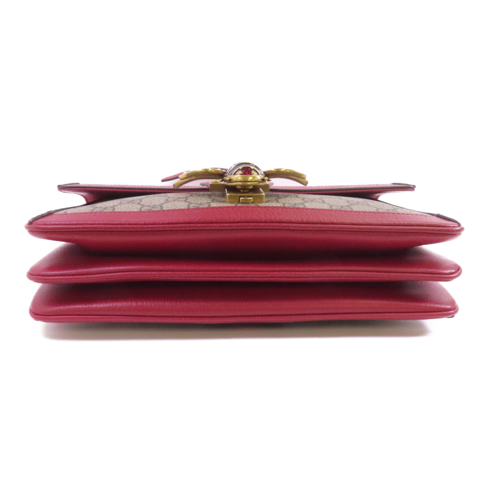 GUCCI 【激減優惠】塗層帆布GG Supreme Queen Margaret Medium金扣鏈帶肩背袋