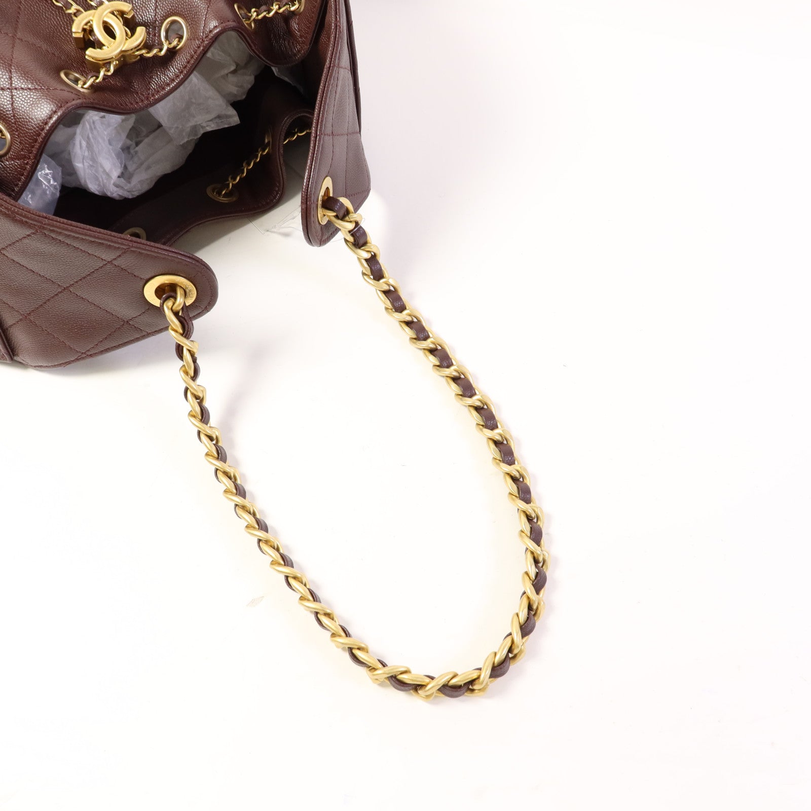 CHANEL 牛皮皮革Chanel 25 Small金扣鏈帶肩背袋