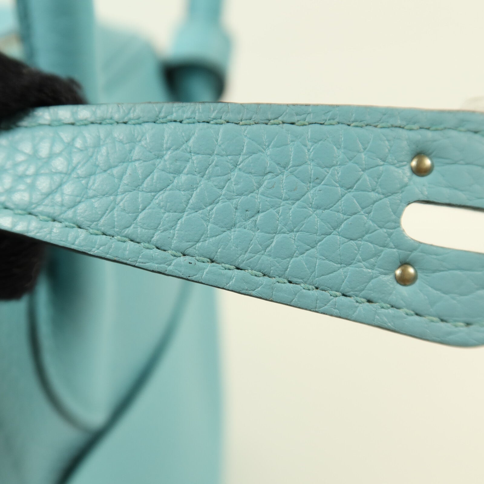 HERMES Clemence皮革Lindy 26銀扣手挽肩背兩用袋Blue Atoll