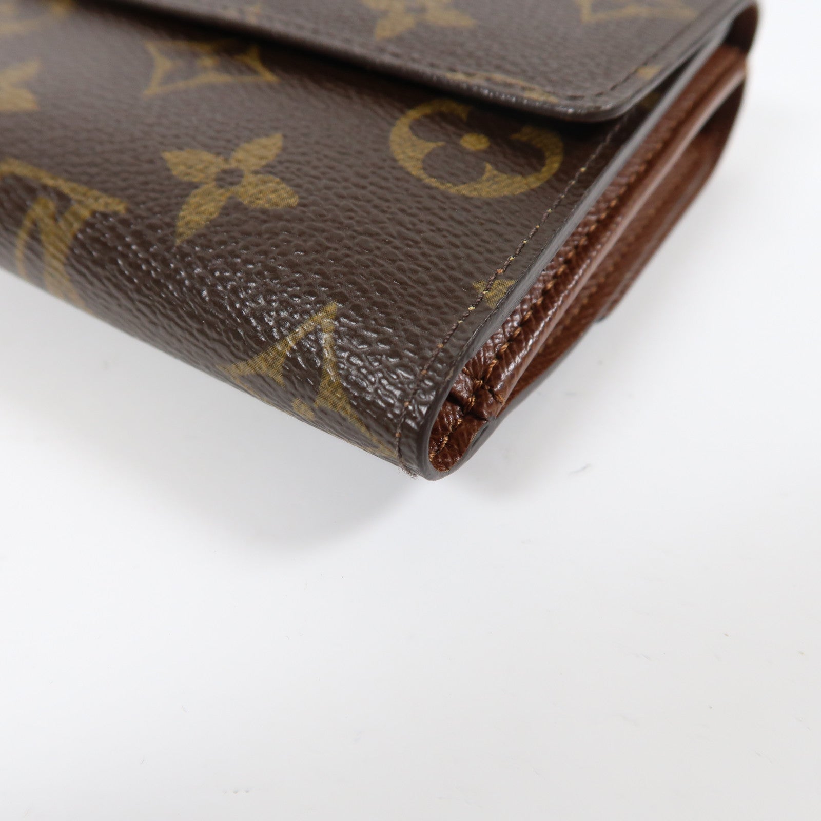 LOUIS VUITTON Monogram Portefeuille Elise金扣錢包棕色