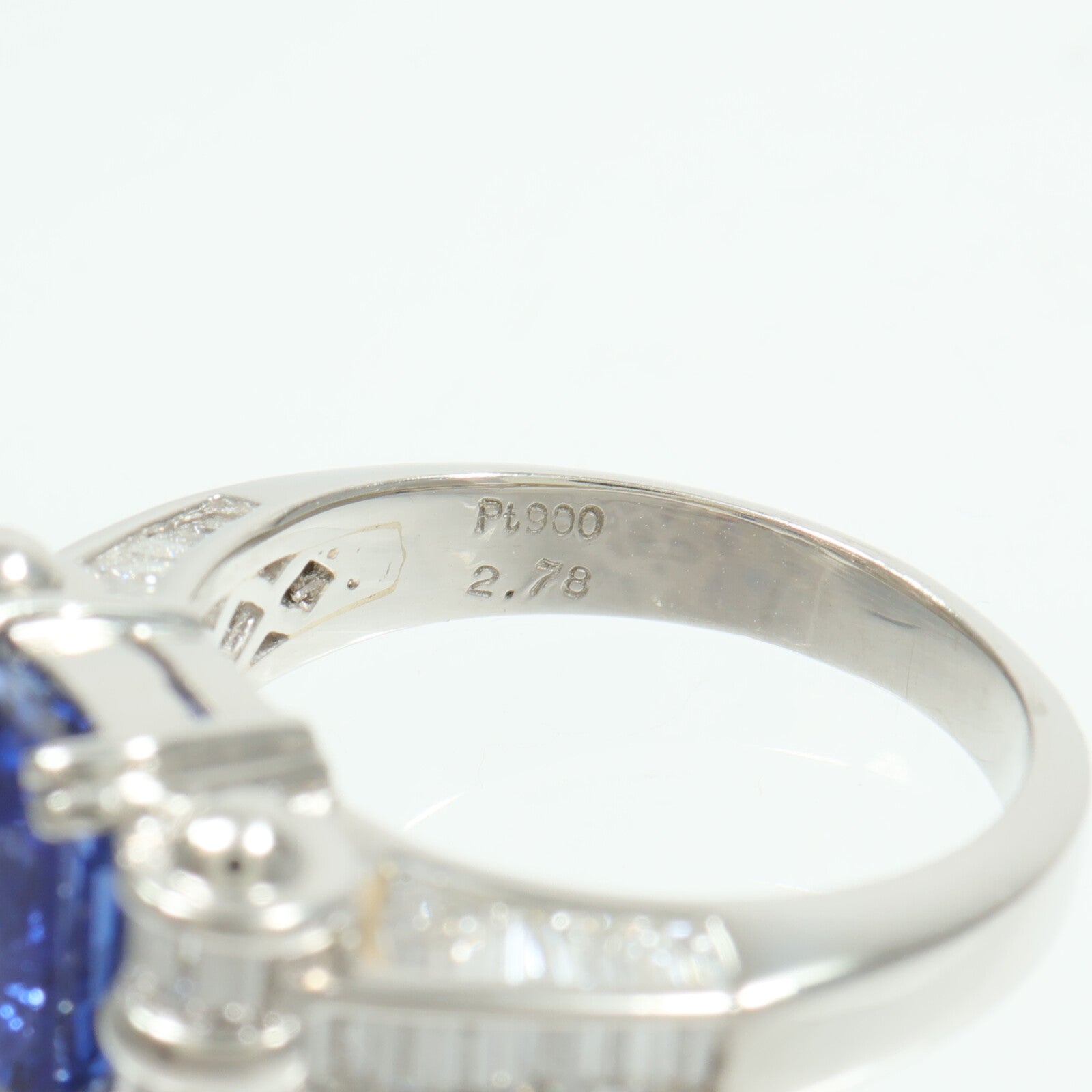 JEWELRY PT900鉑金Sapphire Diamond Ring藍寶石/鑽石戒指