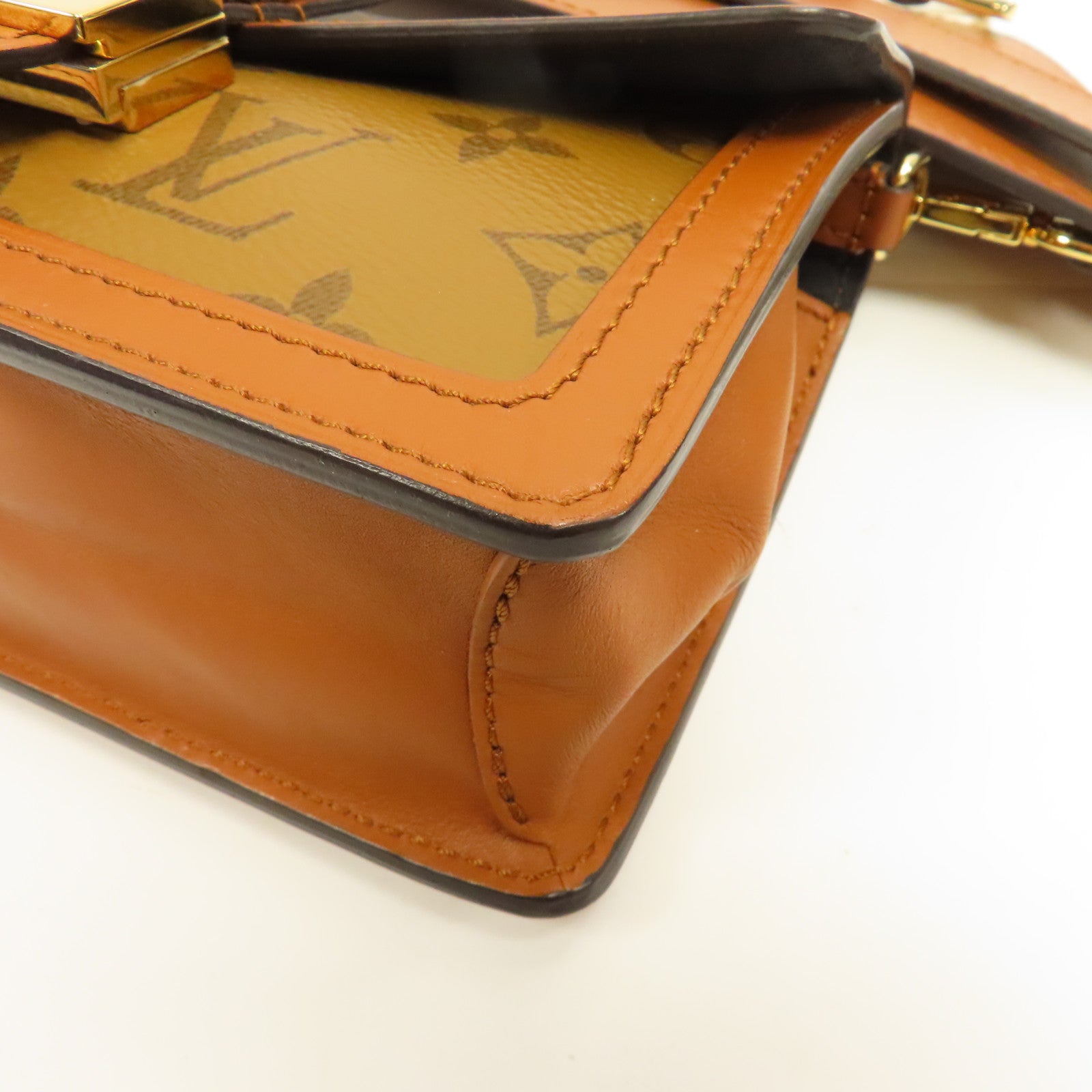 LOUIS VUITTON 【激減優惠】Monogram Dauphine金扣肩背袋啡色