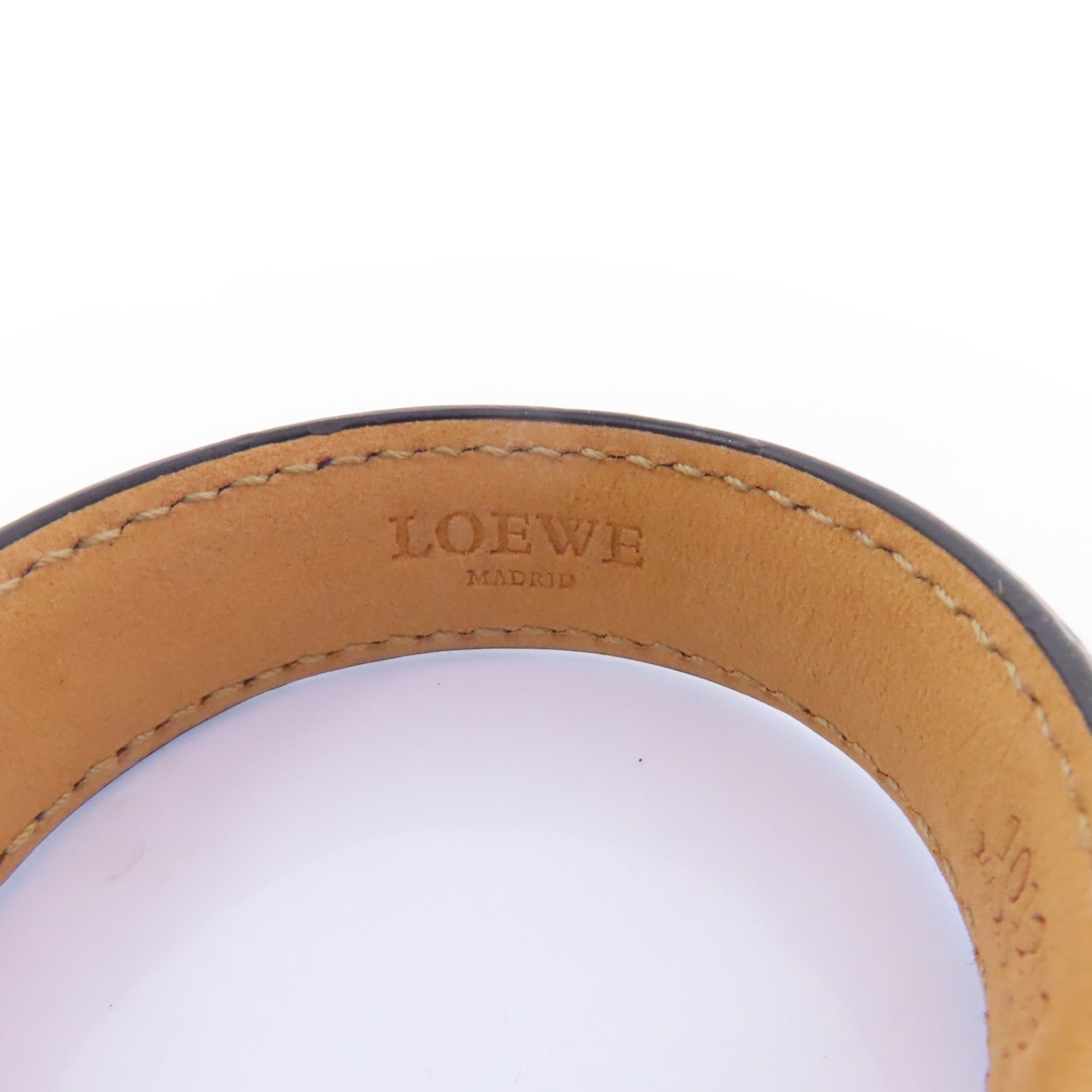 LOEWE 牛皮皮革/金屬Bracelet手鏈紫色/銀色