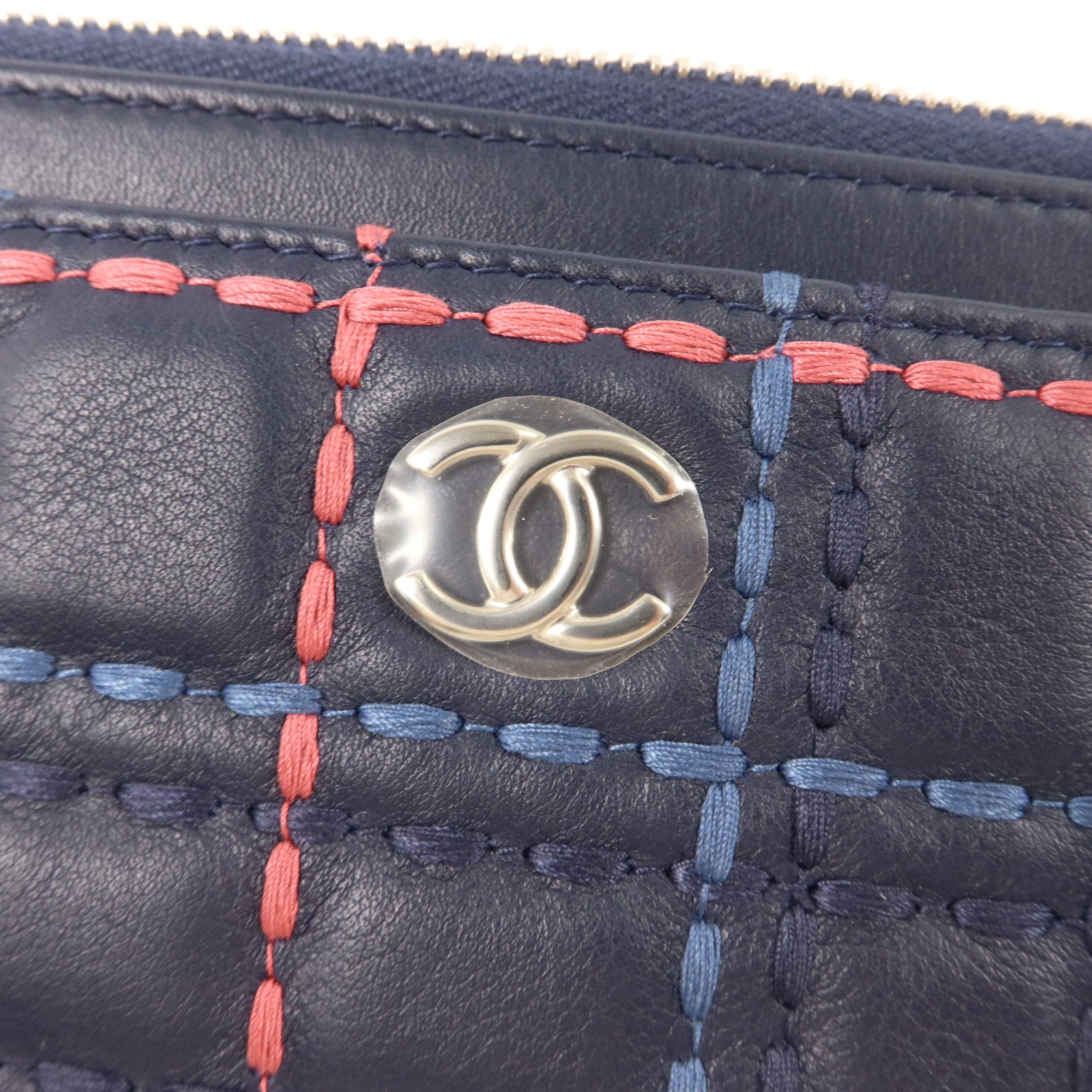 CHANEL 羊皮皮革Zipper Long Wallet長錢包