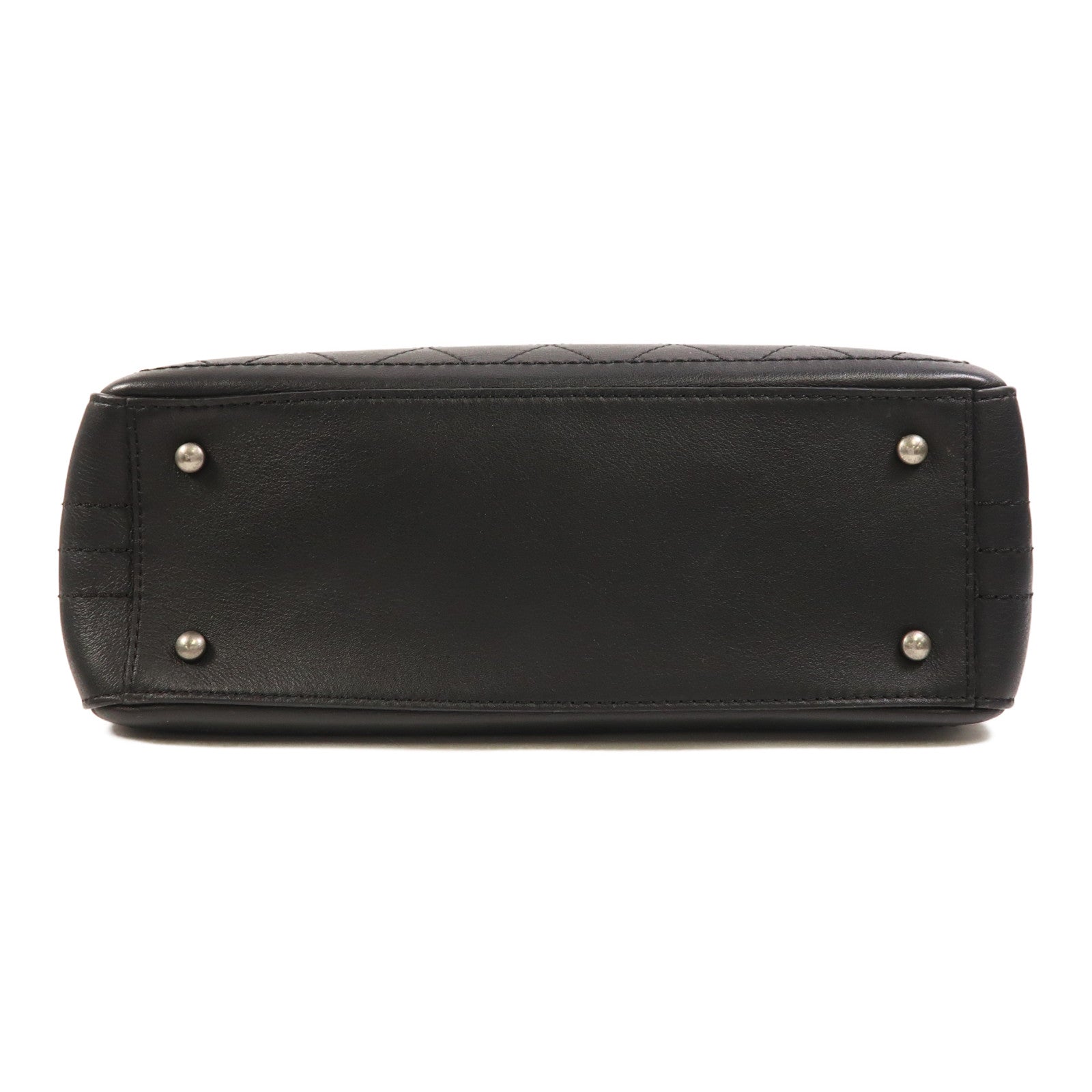 CHANEL 牛皮皮革2 Way Shoulder銀扣手挽肩背兩用袋