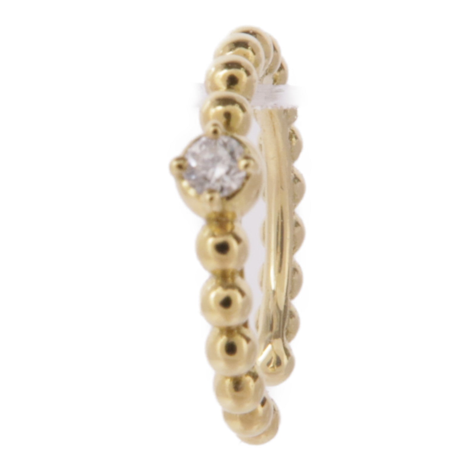JEWELRY 18K黃金Single Diamond Ear Cuff鑽石耳環